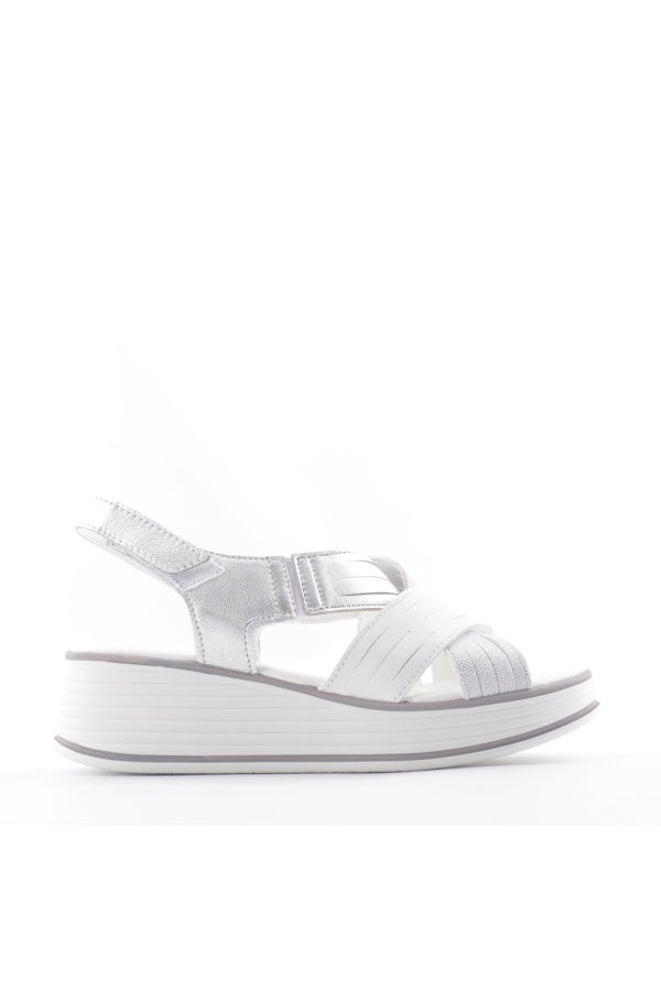 Valleverde Sandali con Zeppa da Donna – Bianco