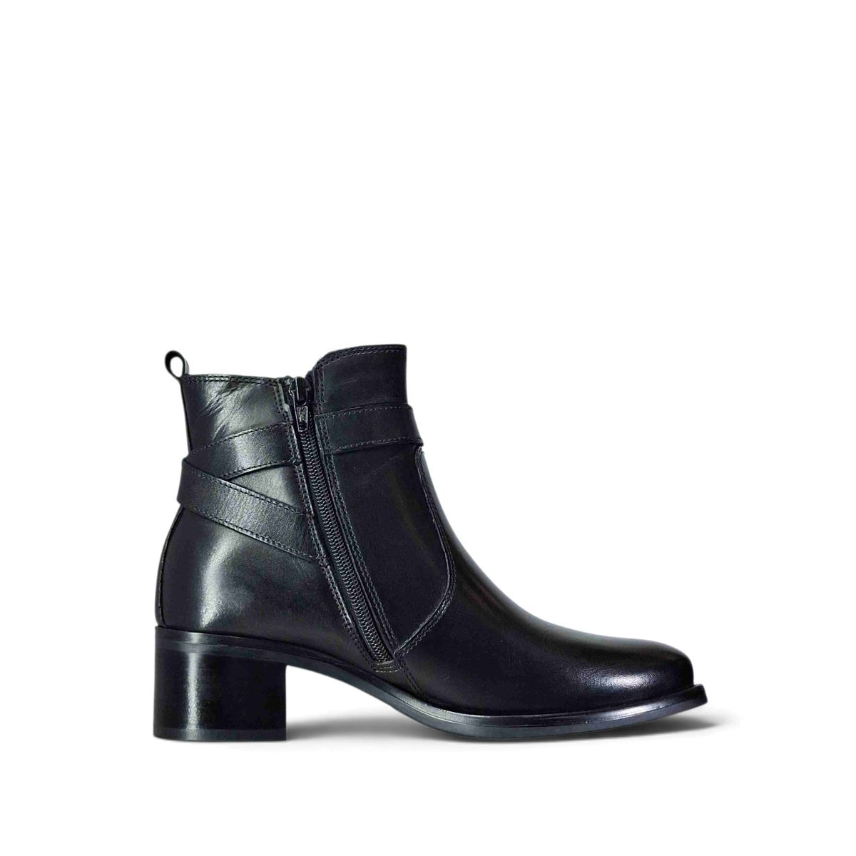 Cinzia Soft Vitello Nero Stivaletti Senza Stringhe da Donna – IS25162 002