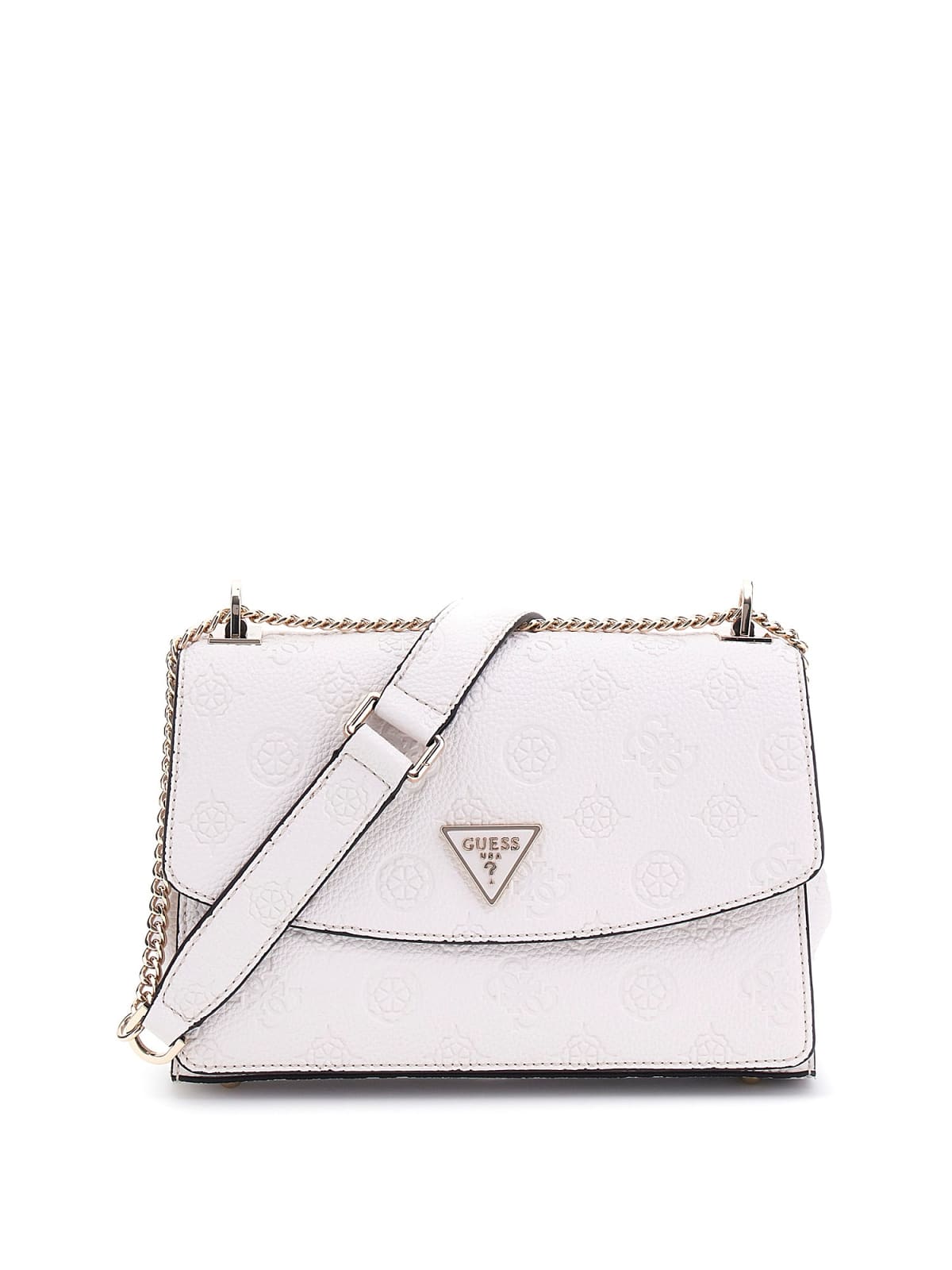 Guess Shopping Strutturate Cresidia Cnvrtble Xbody Flapl da Donna – Bianco