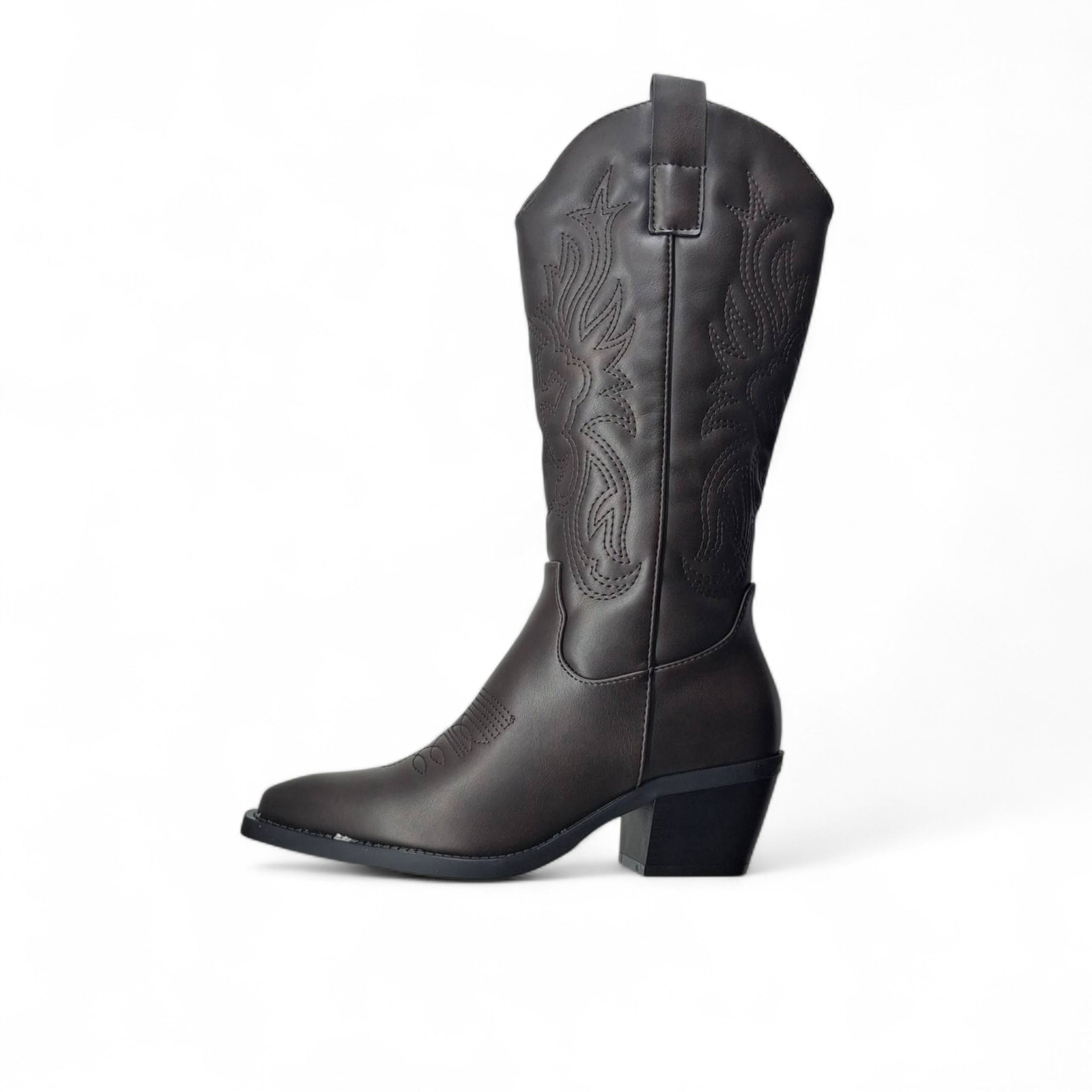 In Scarpa Stivali Texani Scarpe Donna da Donna – Nero