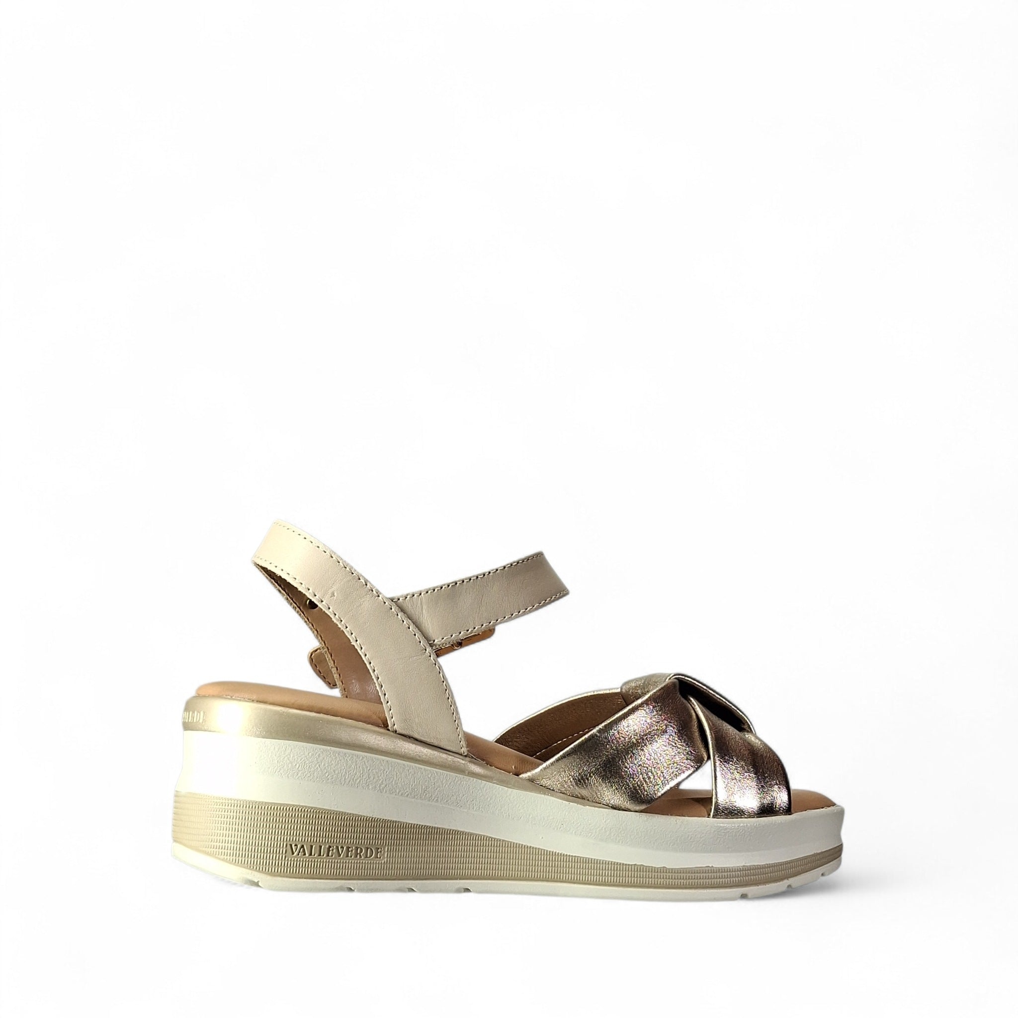 Valleverde Violante Sandali con Zeppa da Donna – Bronzo - VGI321W