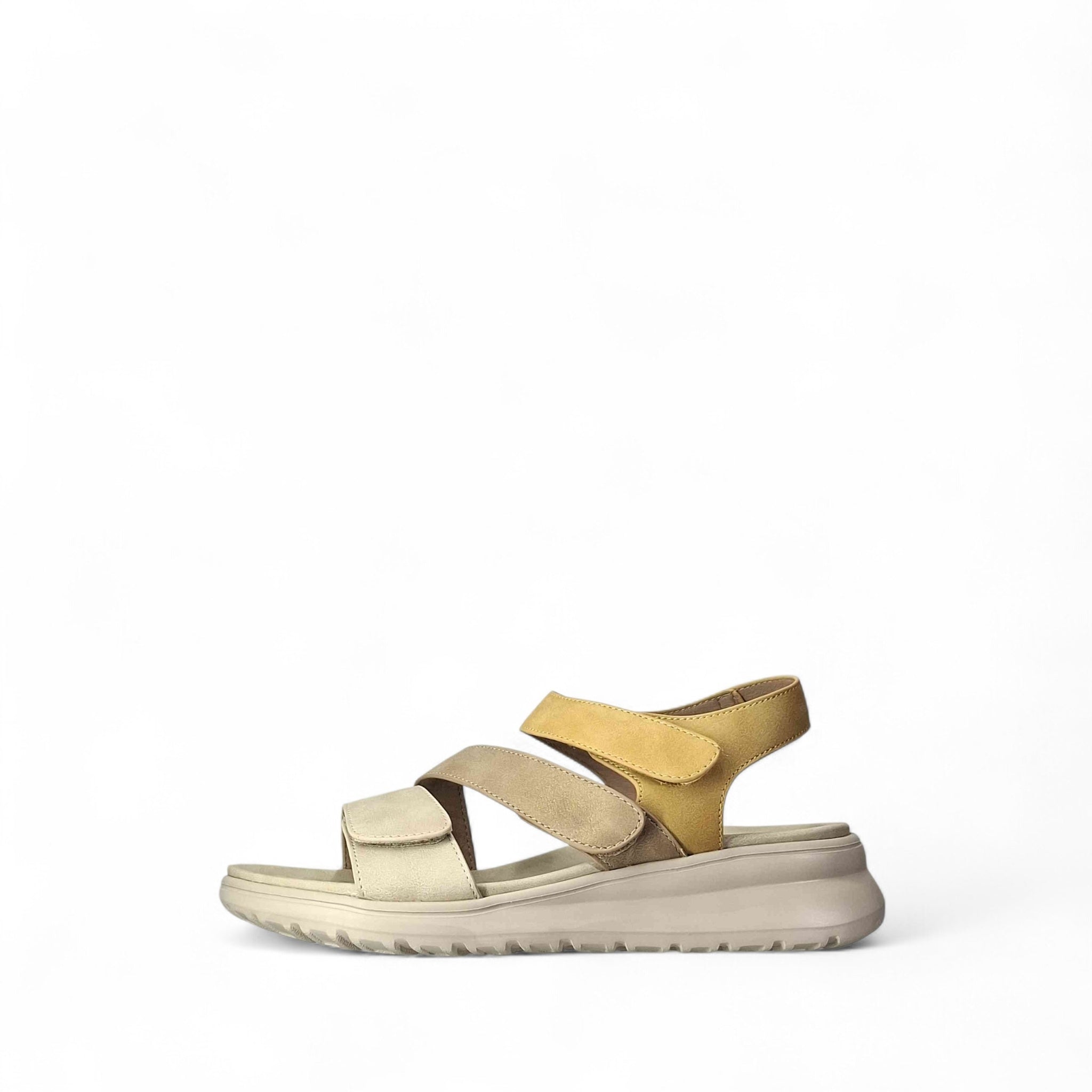 Kammi Vanessa Sandali con Zeppa da Donna – Beige - PERCHING