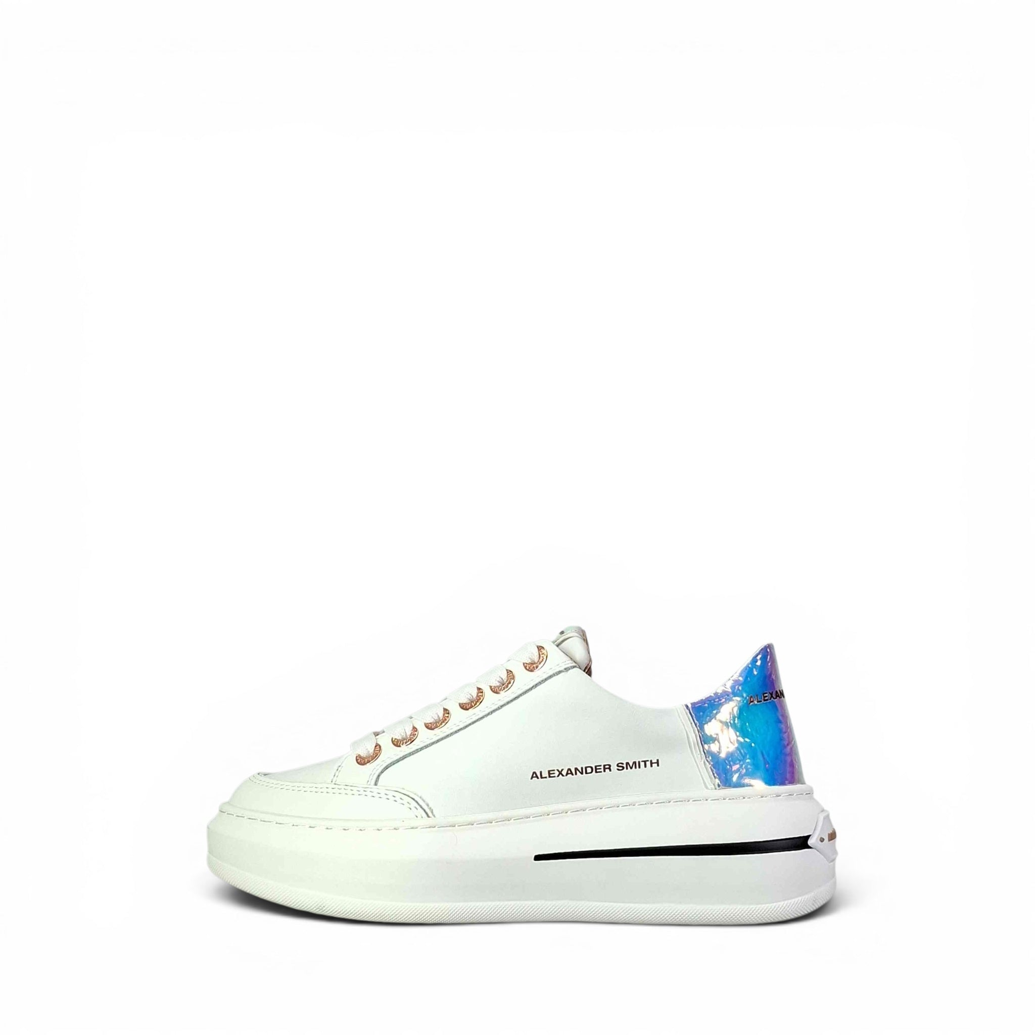 Alexander Smith Lancaster Woman White Iride Sneakers Basse da Donna – ASBBLSW 1896 WRI