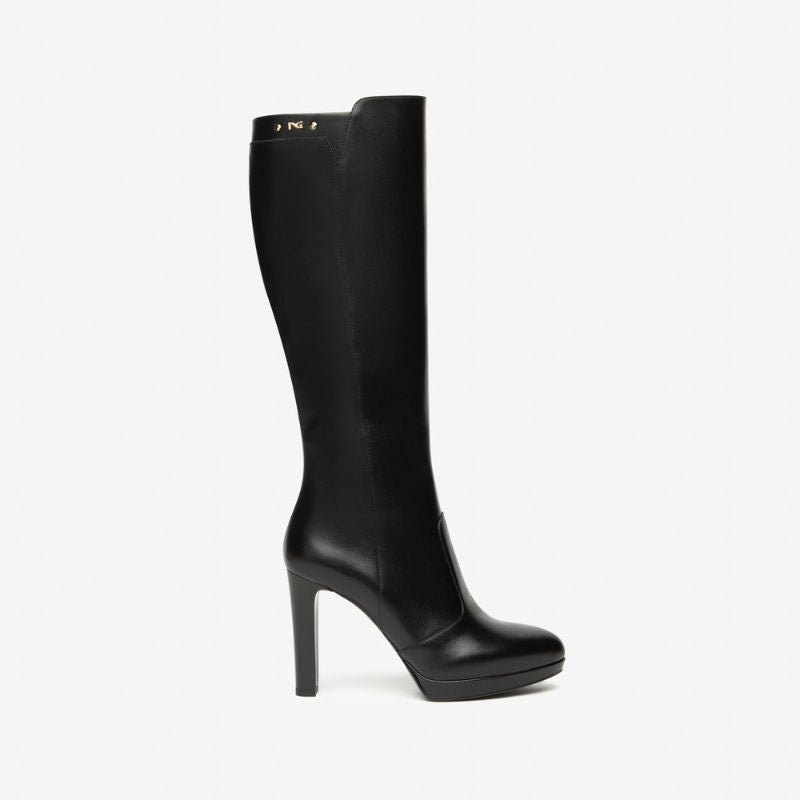 Nero Giardini Stivali con Tacco da Donna – Nero