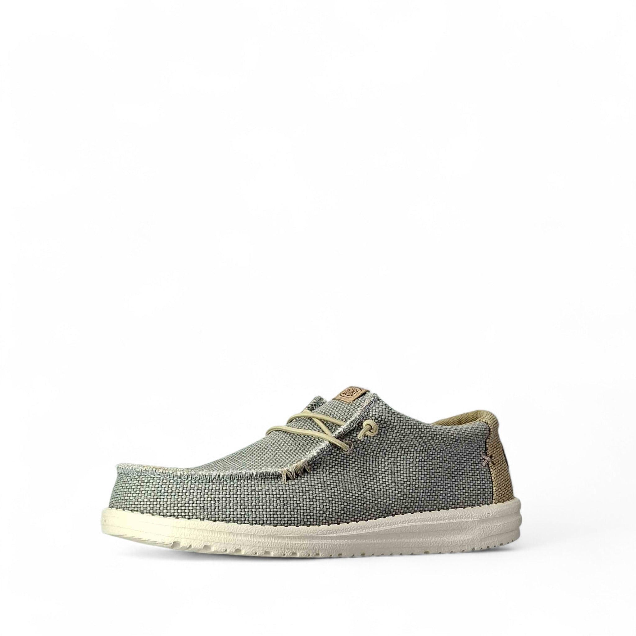 Dude Wally Braided Scarpe Basse Senza Stringhe da Uomo – Multicolor - 40003 GREY OLIVE