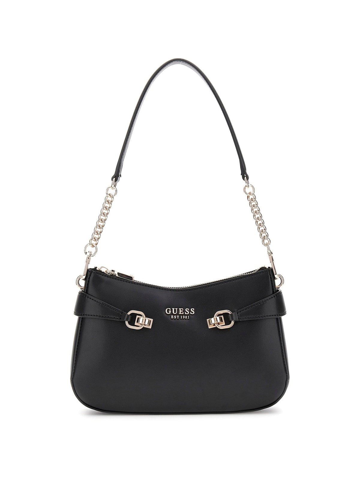 Guess Shopping Strutturate Lorelei Top Zip Shoulder Bag da Donna – Nero