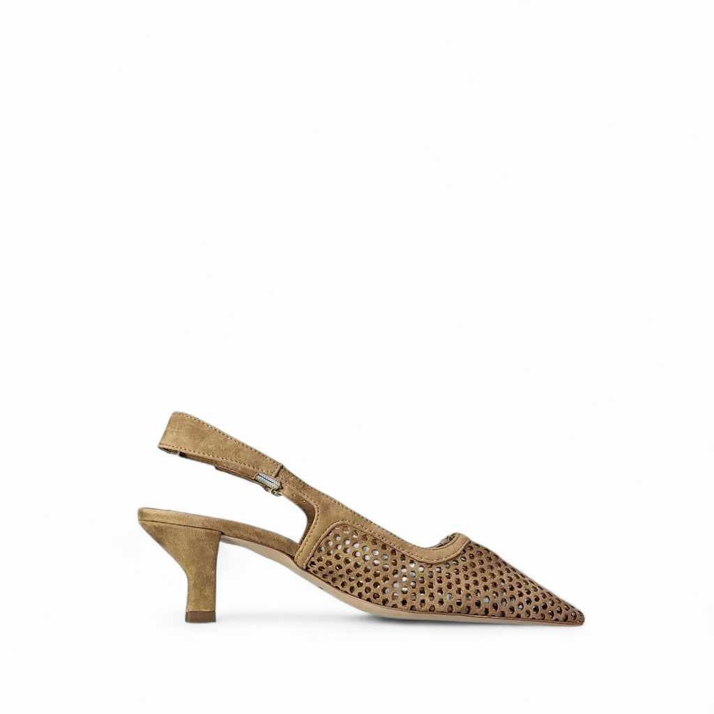 Kammi Cristina Decolleté da Donna – Camel - 01636 CAMOSCIO