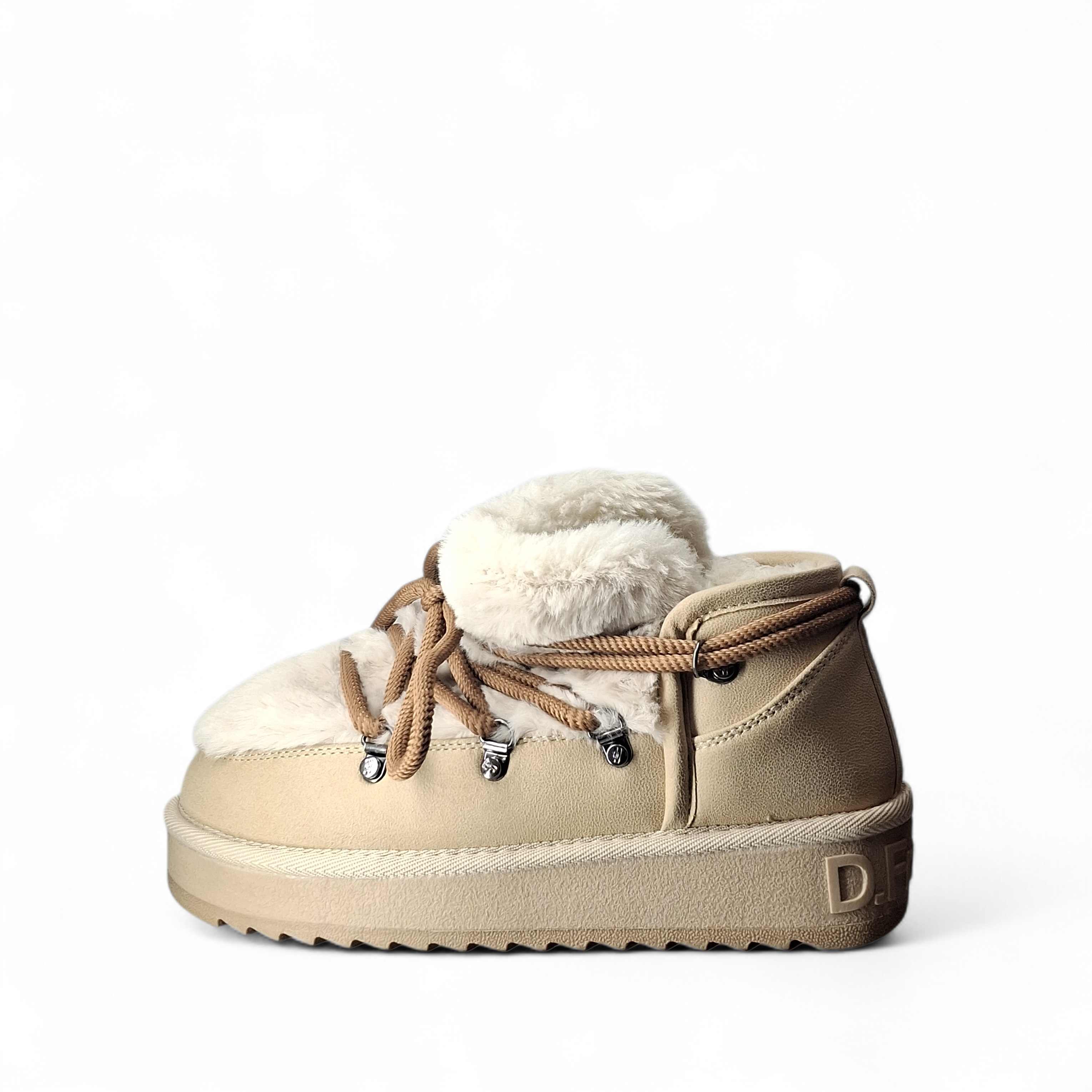D.Franklin Stivaletti con Pelo da Donna – Beige