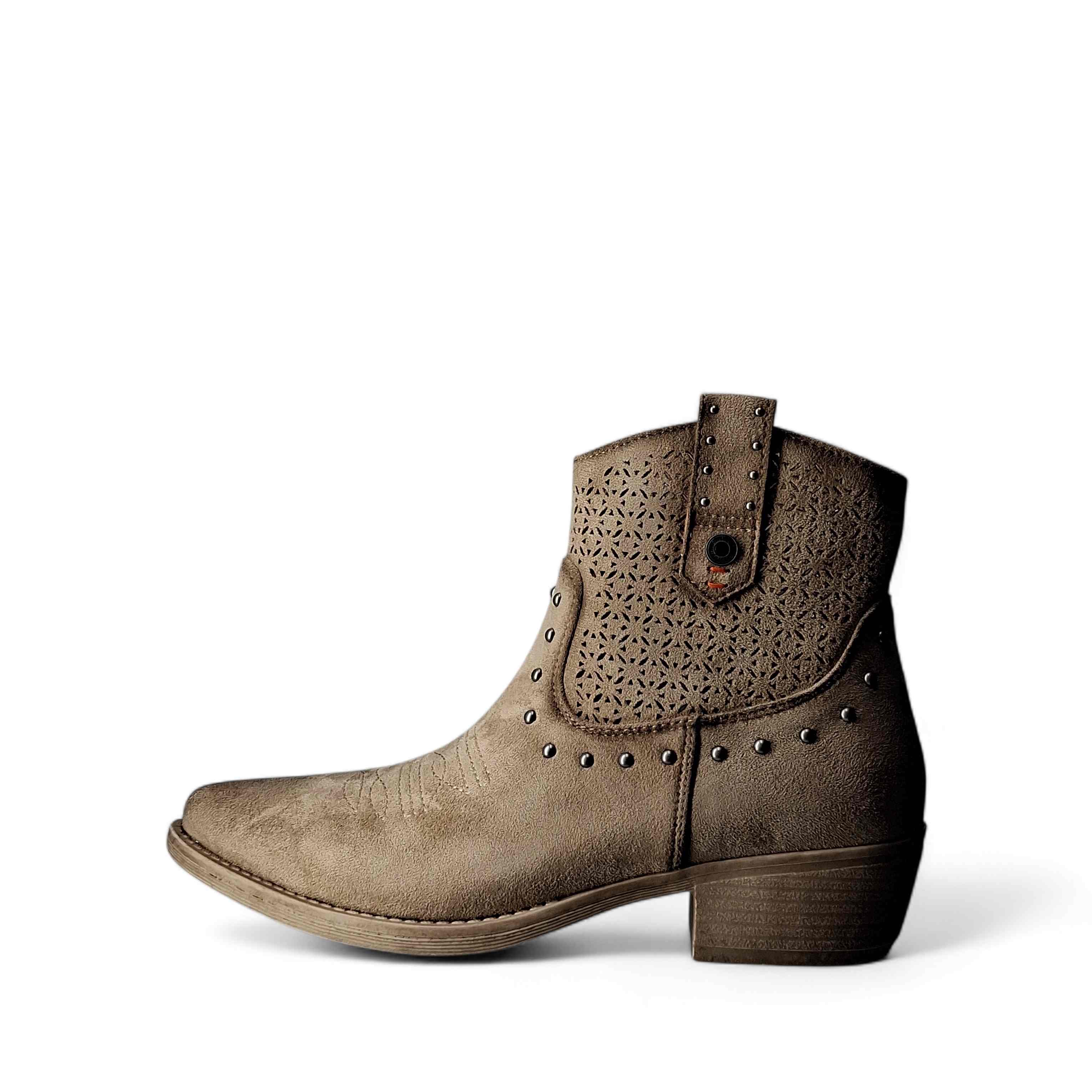 Refresh Stivaletti Stringati Ricc da Donna – Beige