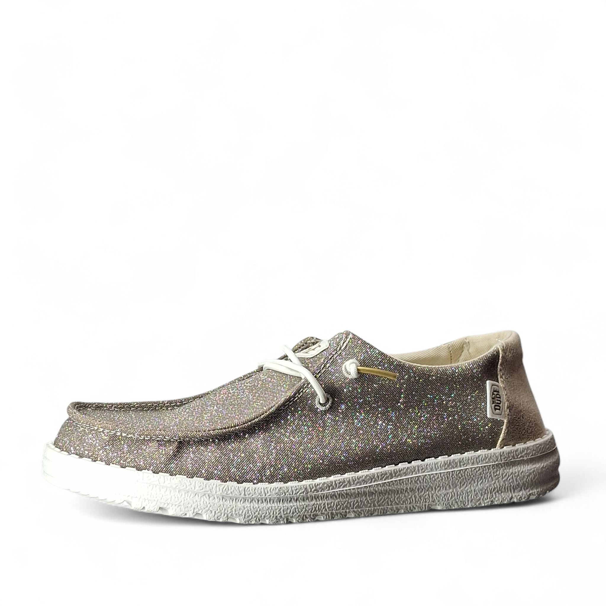 Dude Wendy Metallic Sparkle Scarpe Basse Senza Stringhe da Donna – 41082 GOLD