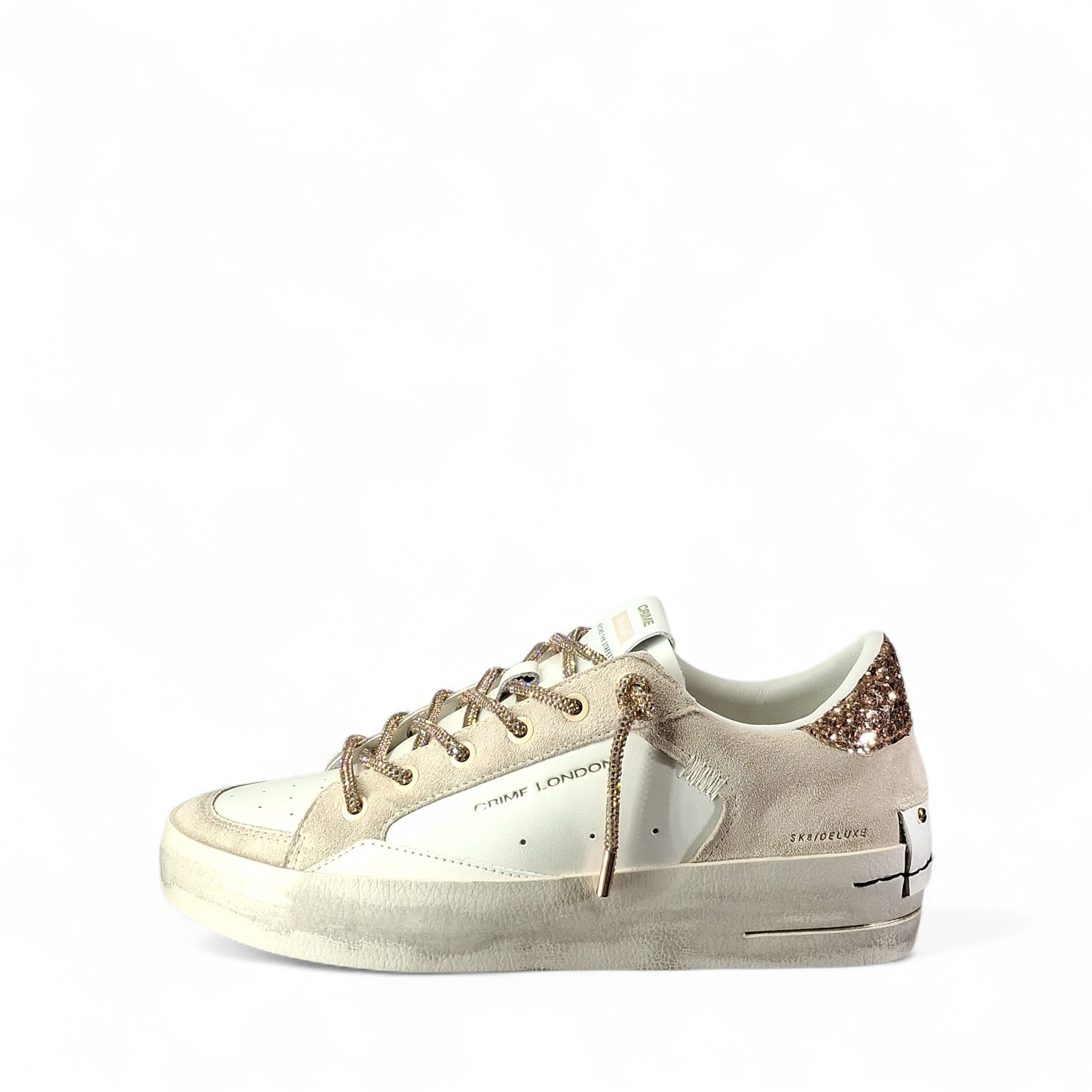 Crime London Distressed Sneakers Basse da Donna – Beige - 29075PP8