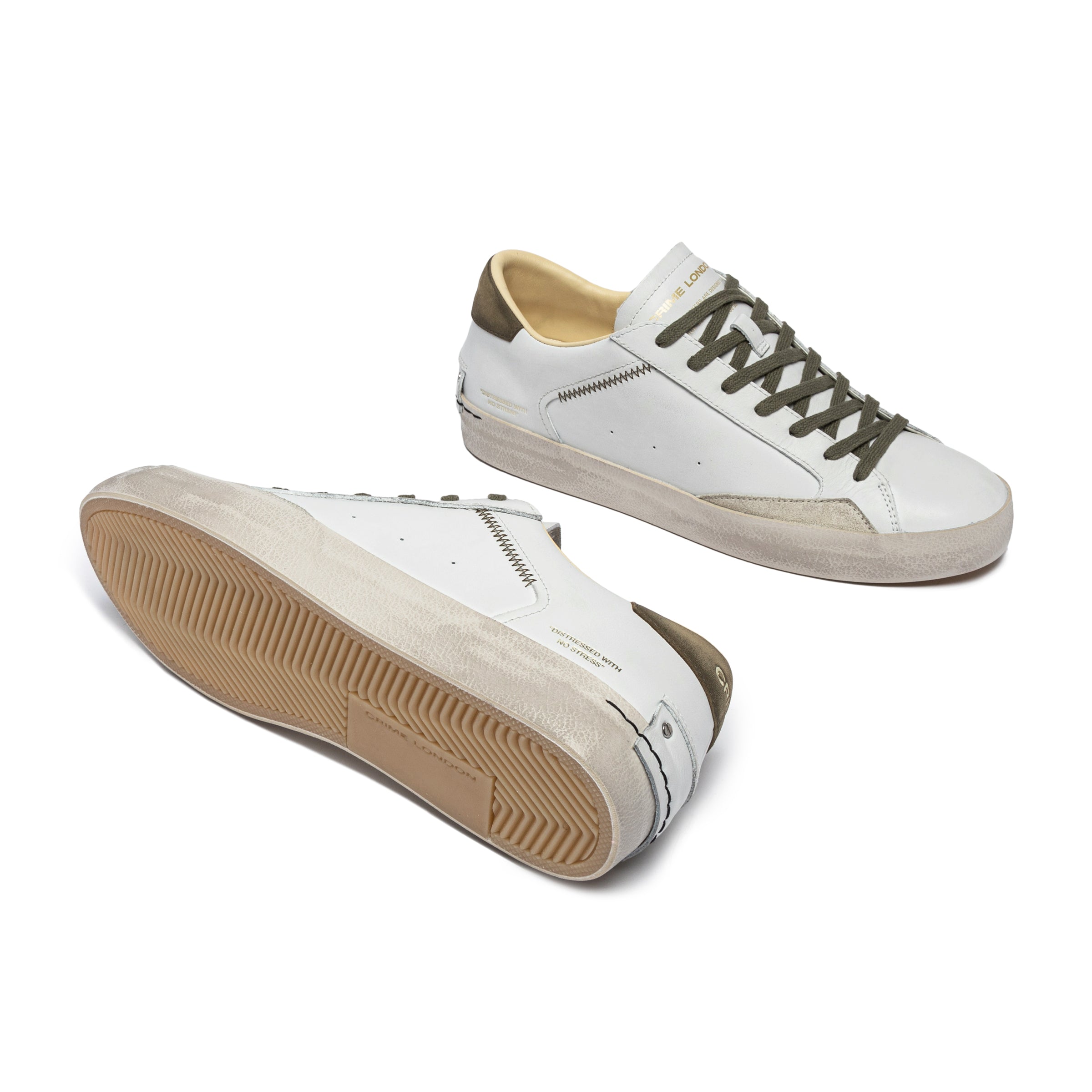 Crime London Scarpe Basse Stringate da Uomo – Bianco