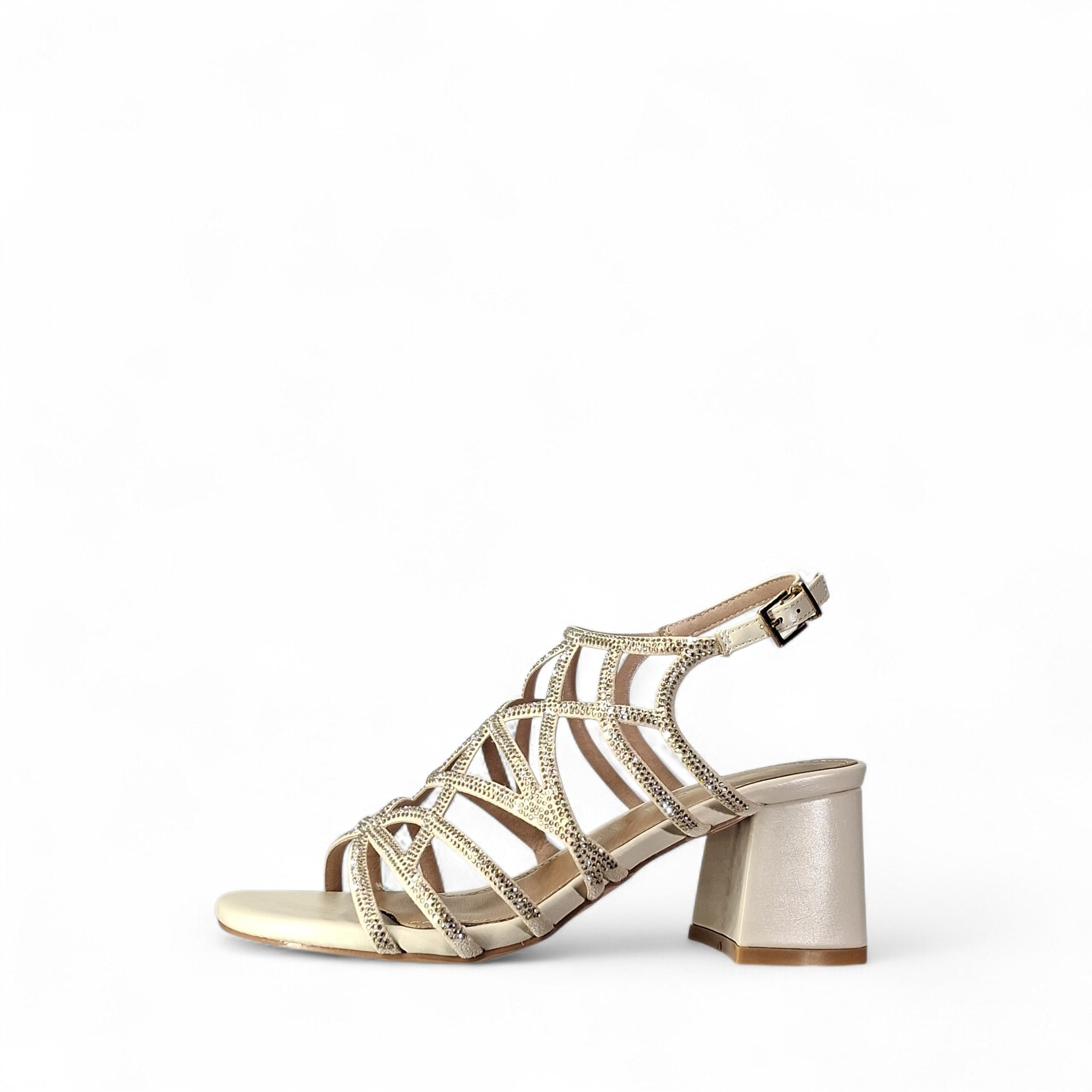 Kammi Clara Sandali con Tacco da Donna – Beige - 2504