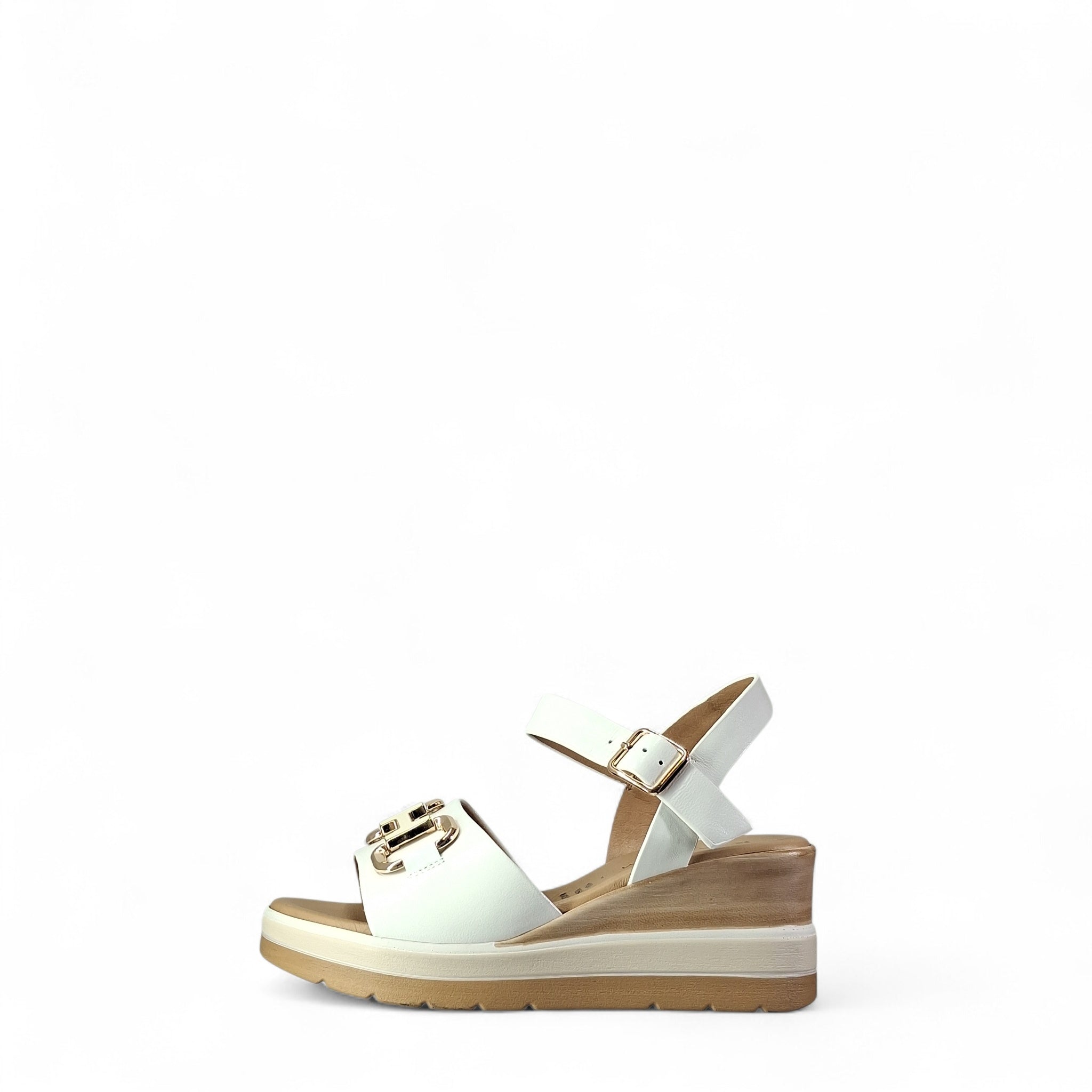 Kammi Rebecca Sandali con Zeppa da Donna – Bianco - 20-207_01
