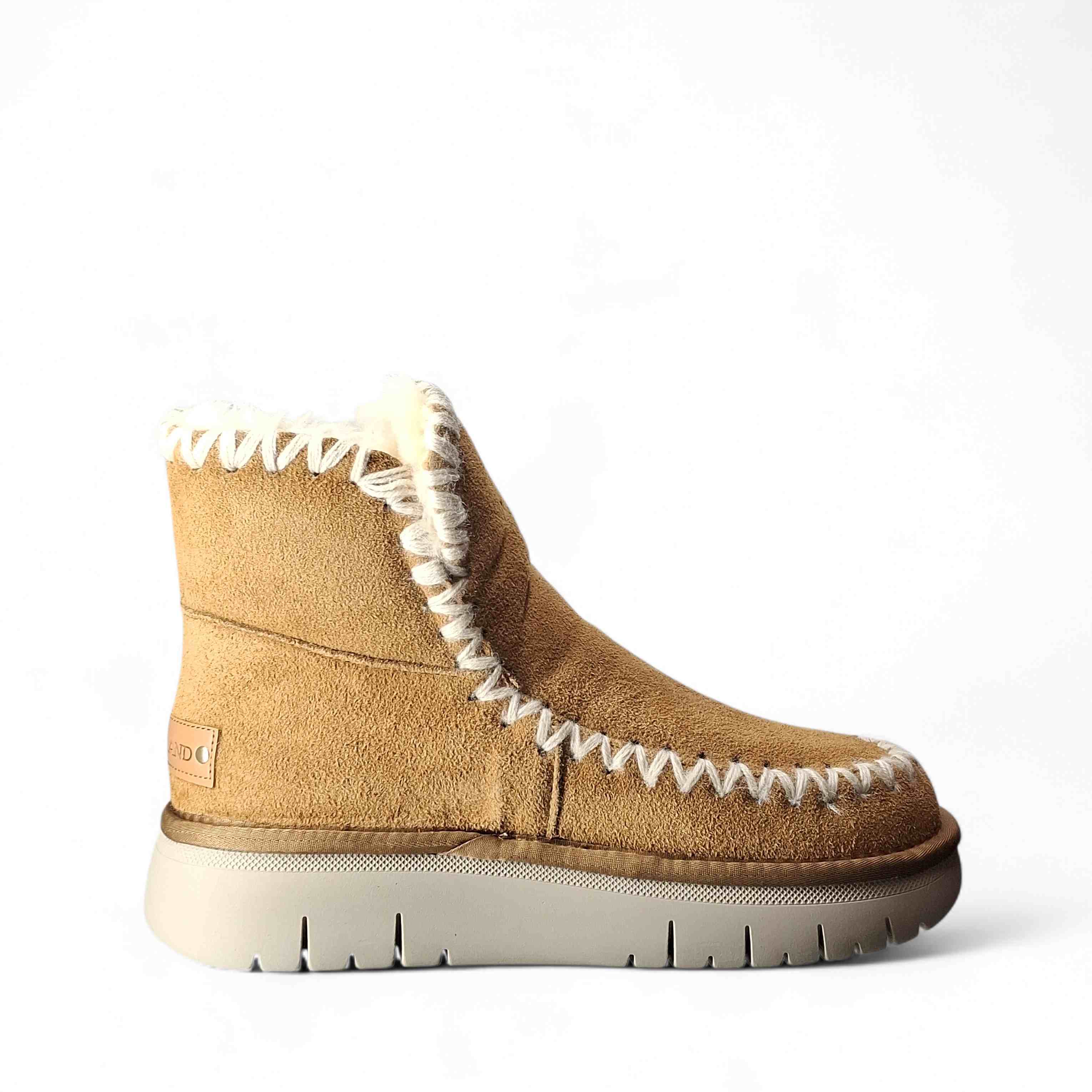 Grunland Stivaletti con Pelo Po da Donna – Cuoio