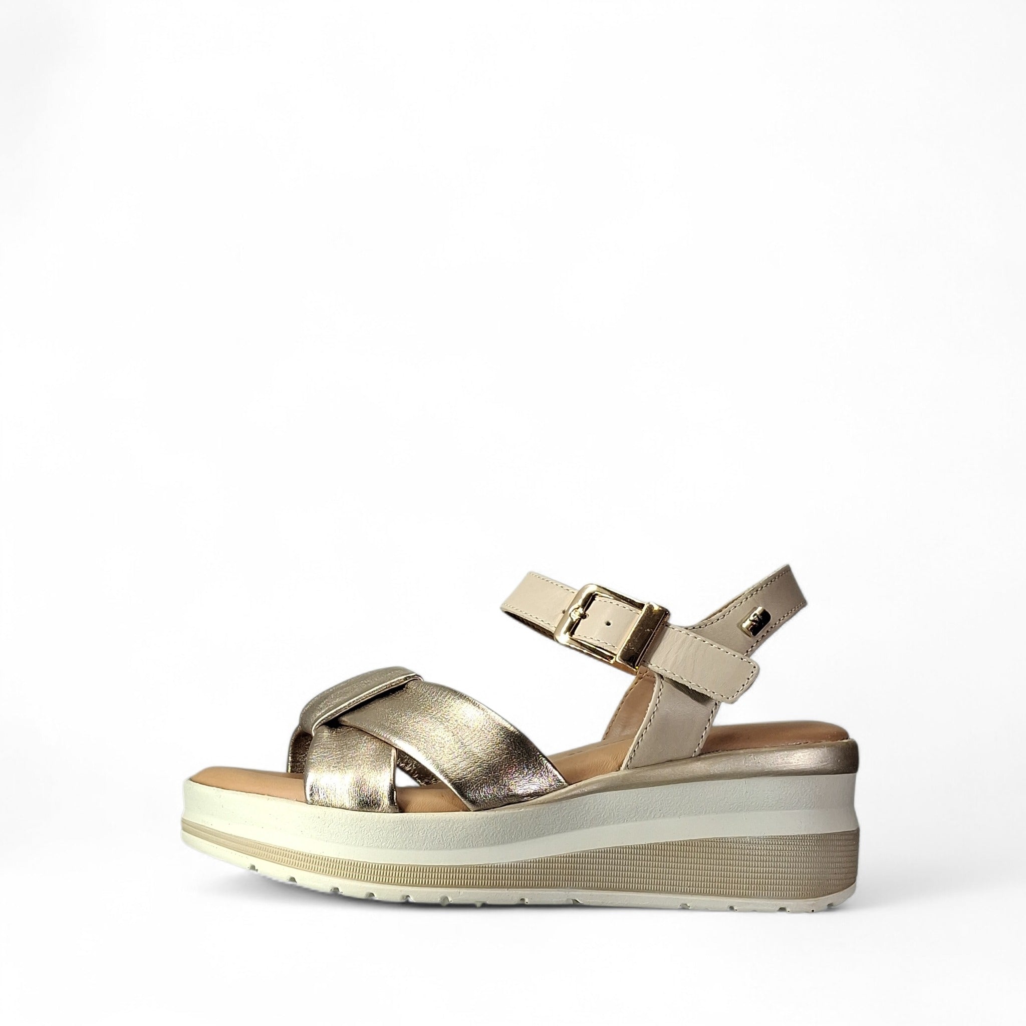Valleverde Violante Sandali con Zeppa da Donna – Bronzo - VGI321W
