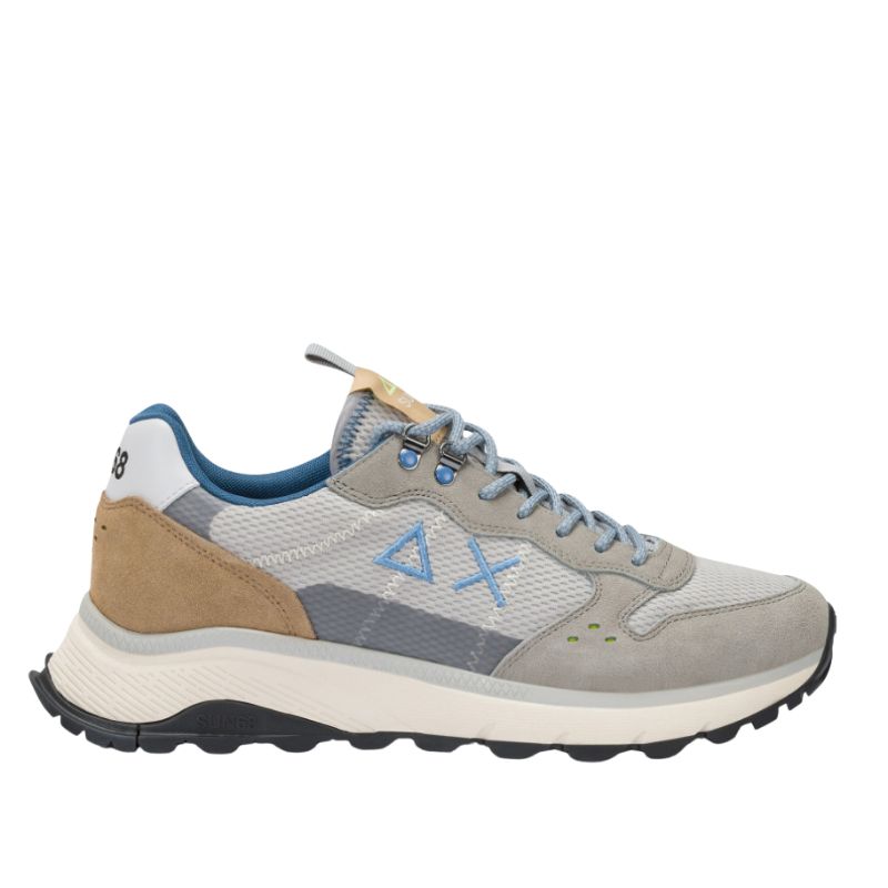 Sun68 Sneakers Basse Fire da Uomo – Grigio