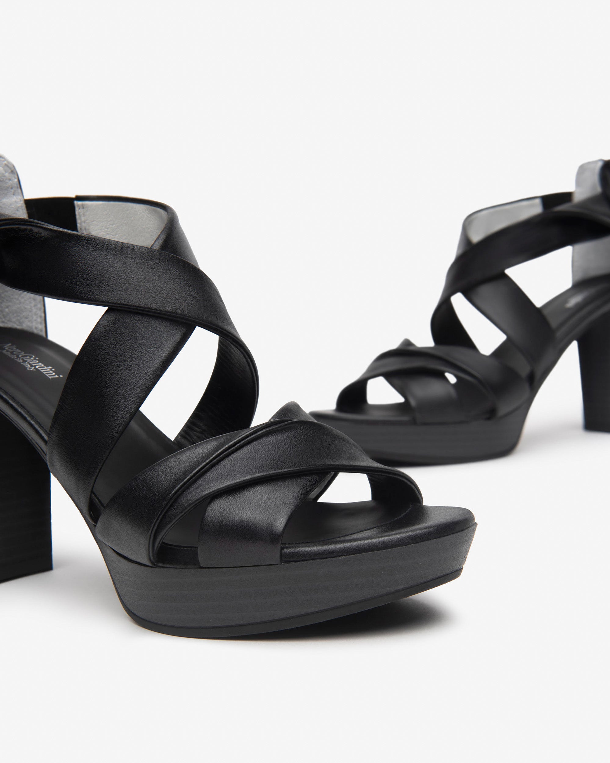 Nero Giardini Sandali con Tacco da Donna – Nero