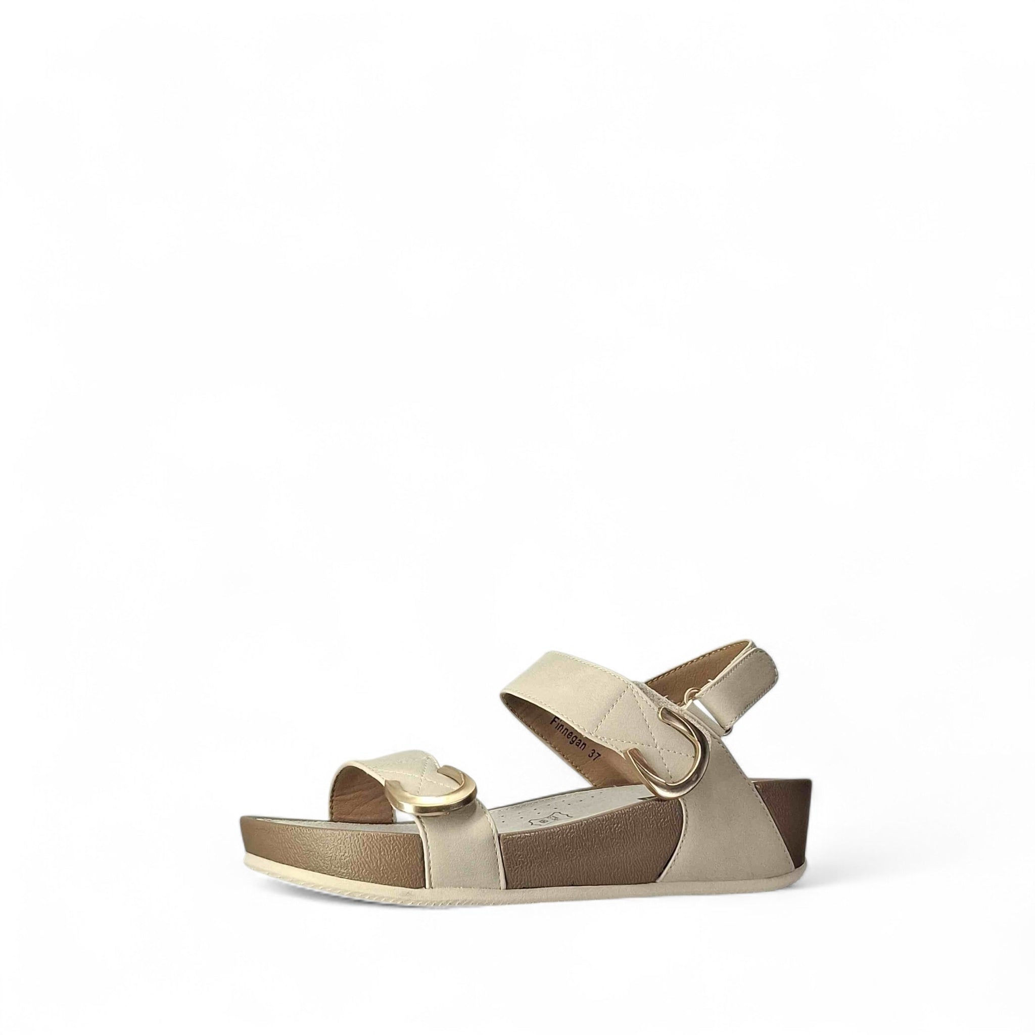 Kammi Valeria Sandali con Zeppa da Donna – Beige - FINNEGAN_02