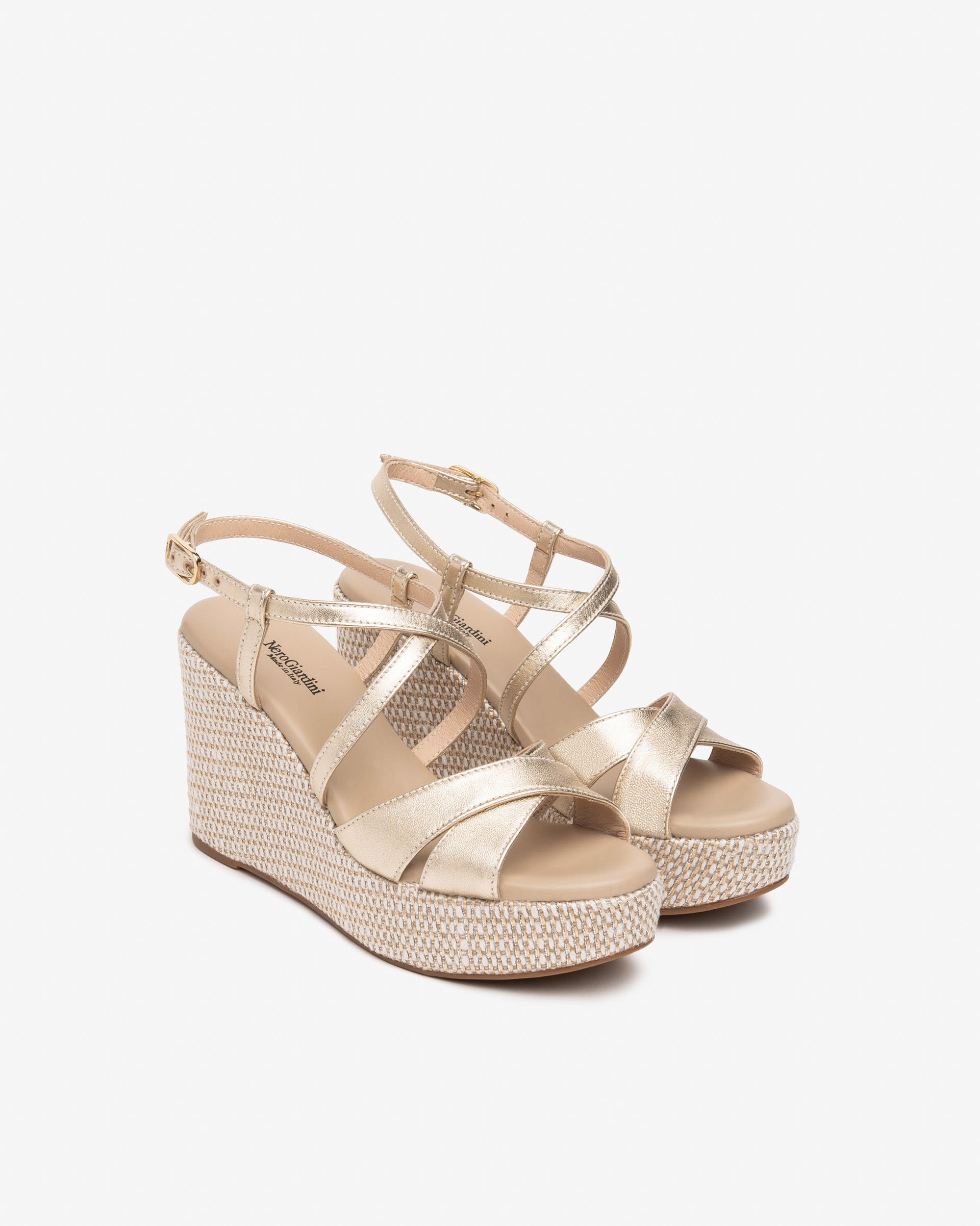 Nero Giardini Sandali con Zeppa da Donna – Multicolor - E513571D 418