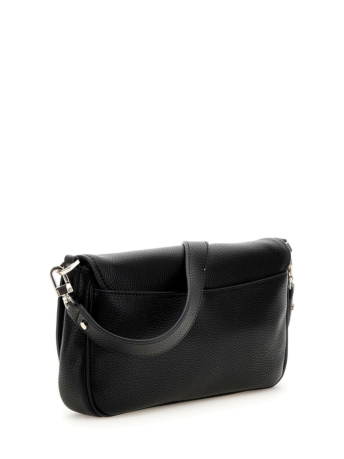 Guess Shopping Strutturate Circe Flap Shoulder Bag da Donna – Nero
