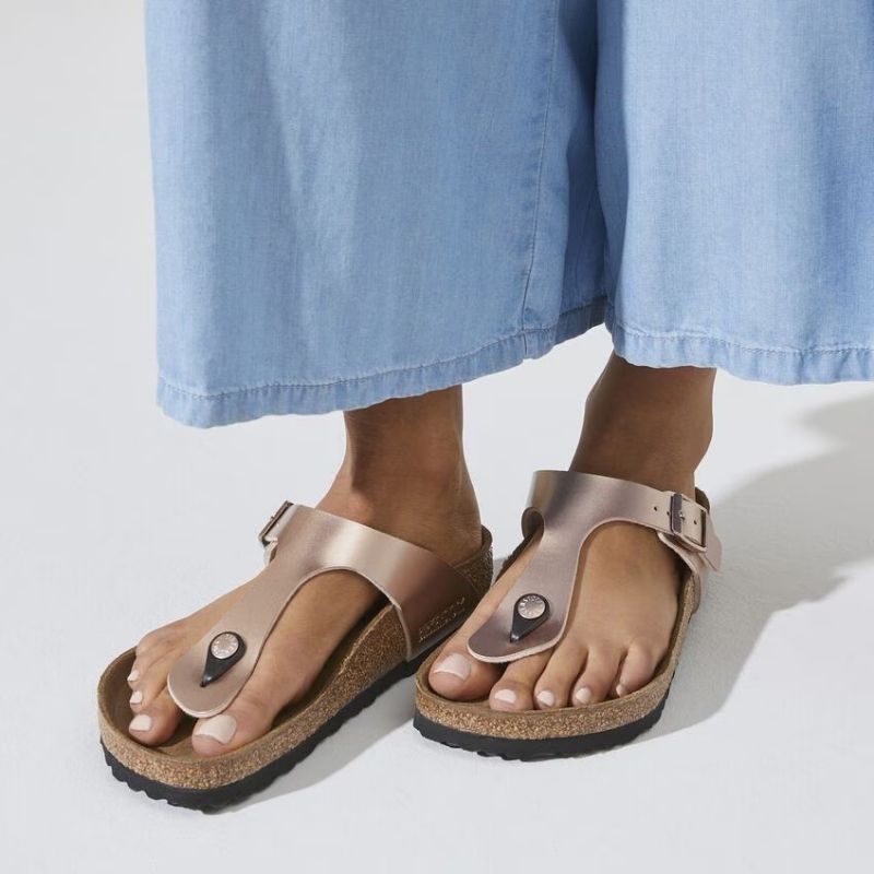 Birkenstock Infradito in Pelle Gizeh da Donna – Rame