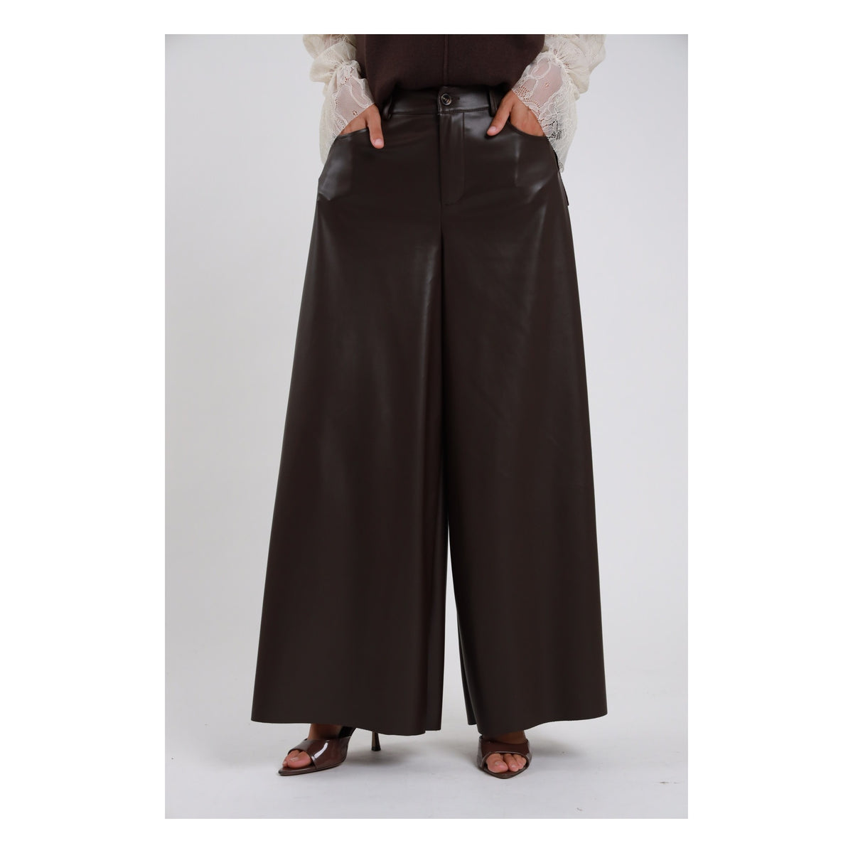 Susimix Pantalone Palazzo Pantaloni da Donna – S12132ECO MORO