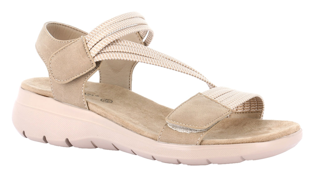 Grunland Sandali con Zeppa Sa da Donna – Beige