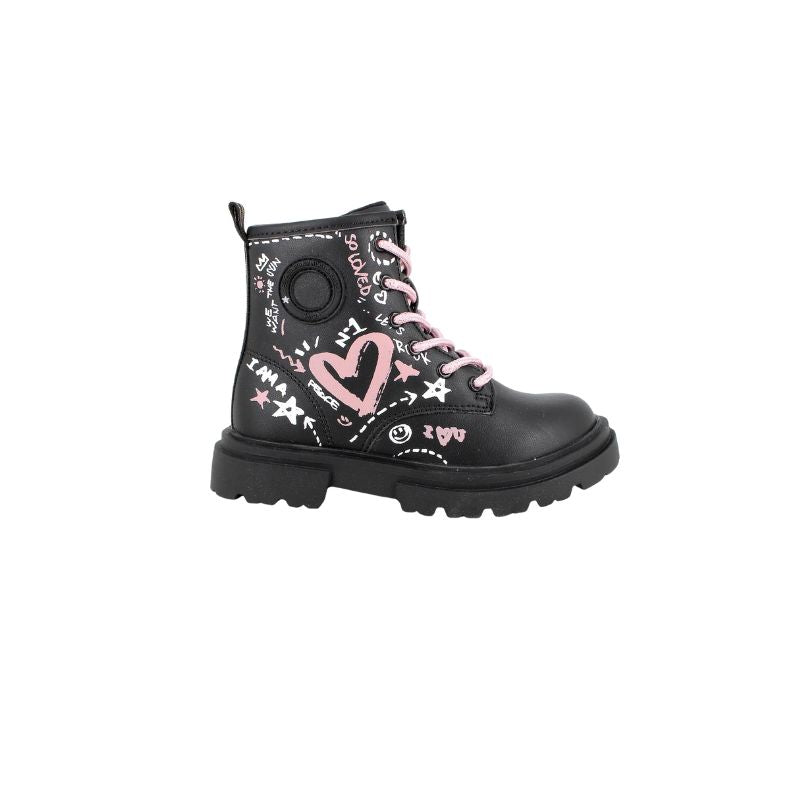 Primigi Avant Stivaletti Stringati Girl Camden Nappa da Bambina – Nero