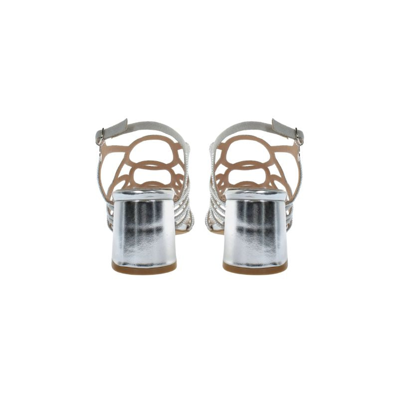 Kammi Sandali con Tacco da Donna – Argento