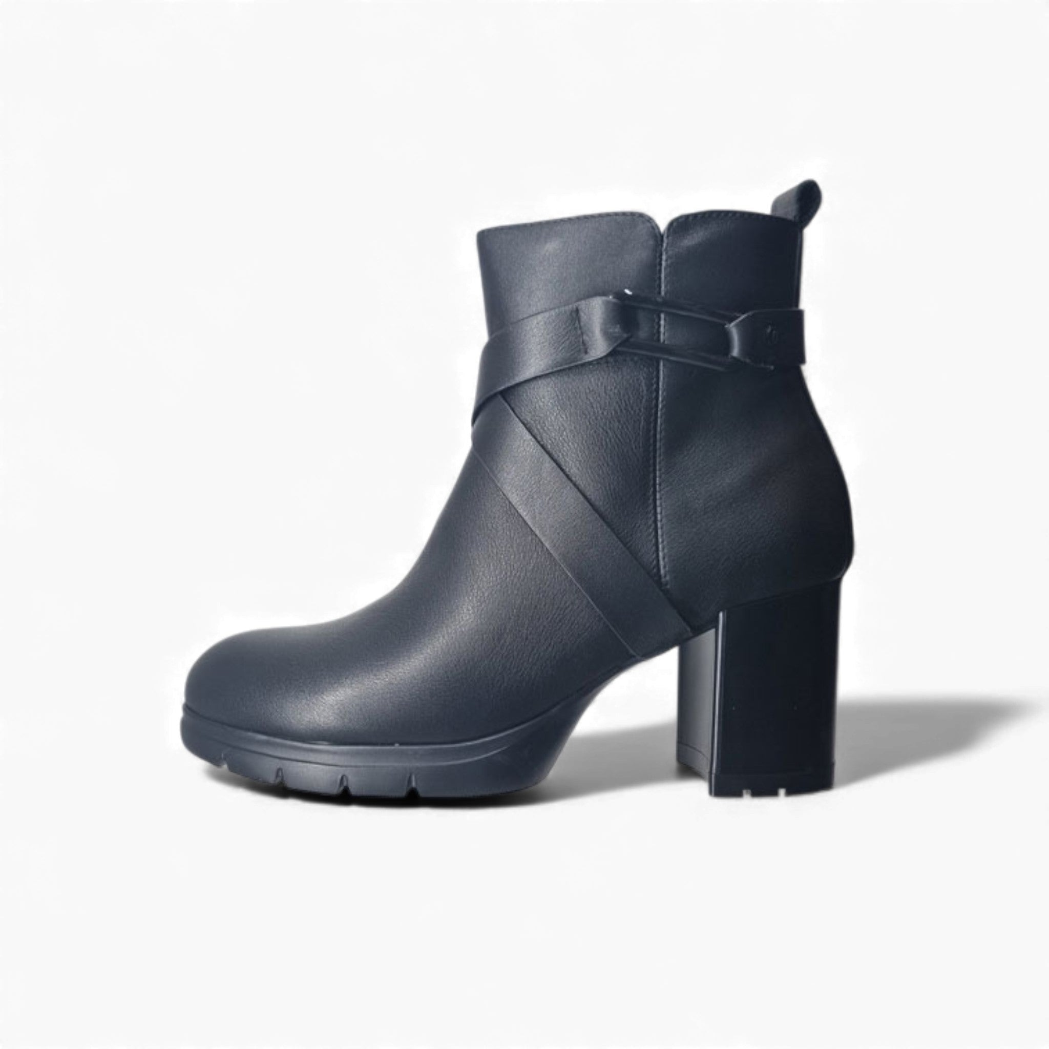 Impronte Stivaletti con Tacco Fenice Buckle Lth da Donna – Nero