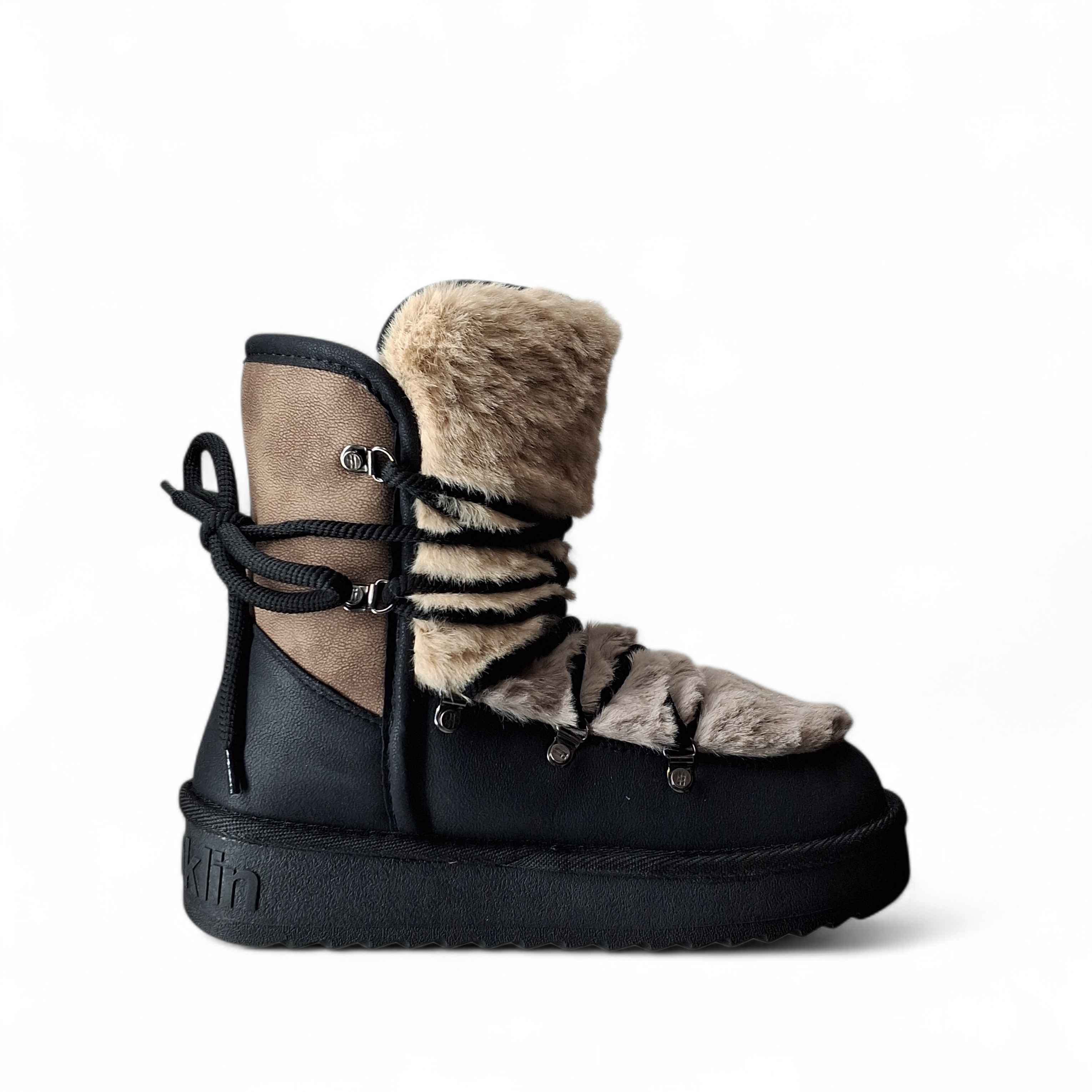 D.Franklin Stivaletti con Pelo da Donna – Nero