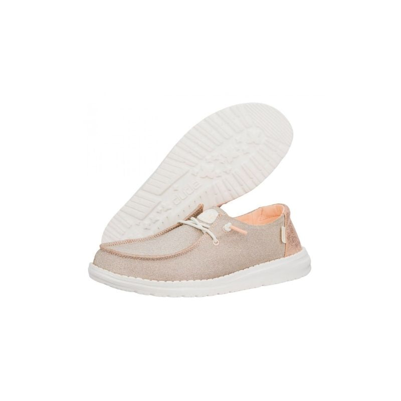 Dude Sneakers Basse Wendy Metallic Sparkle da Donna – Oro