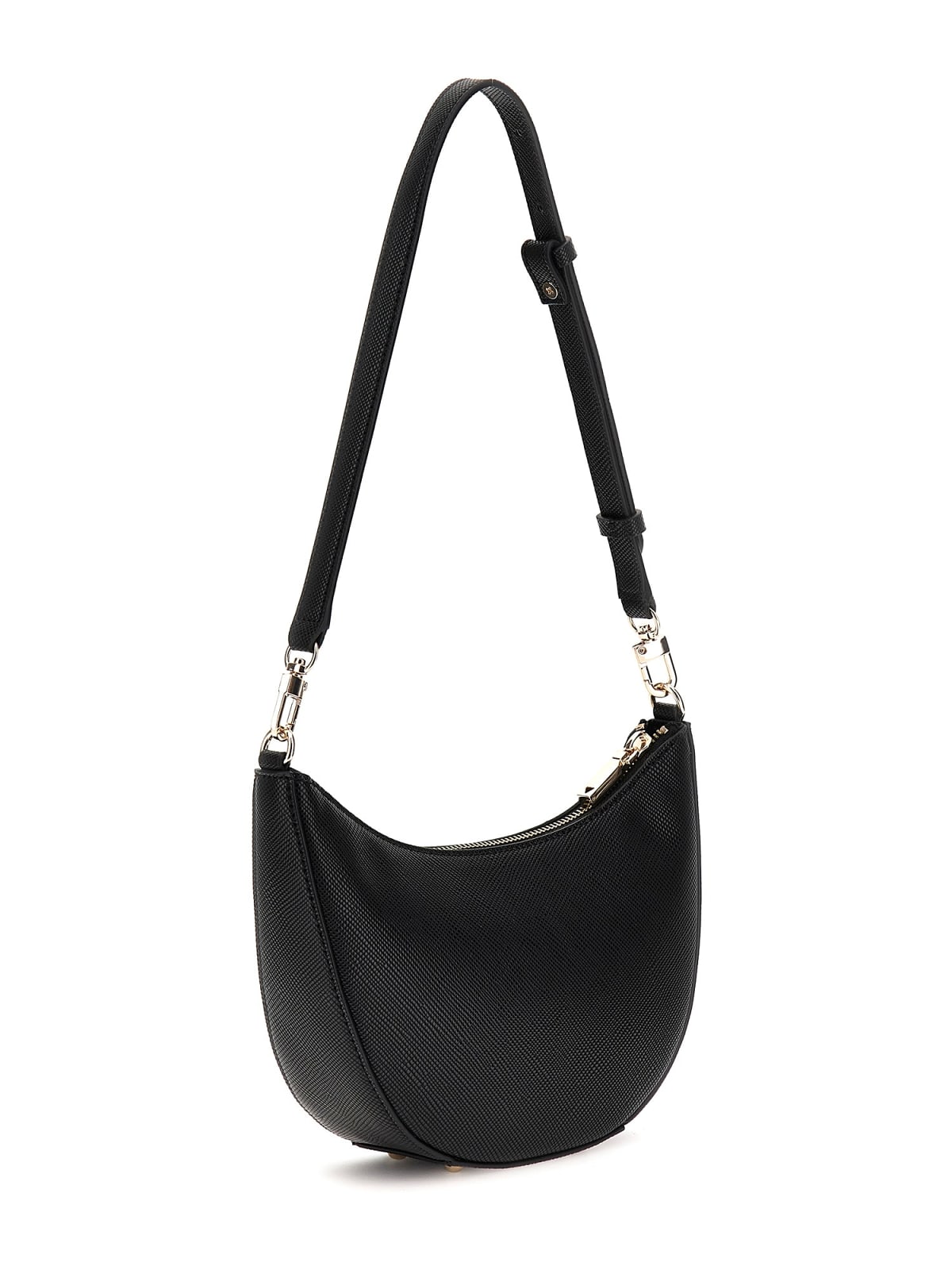 Guess Shopping Strutturate Fedana Mini Top Zip Shldr Bag da Donna – Nero