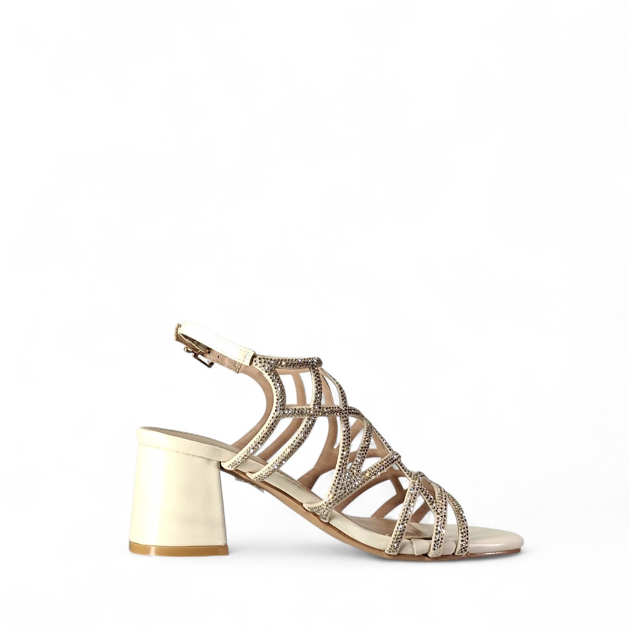 Kammi Clara Sandali con Tacco da Donna – Beige - 2504