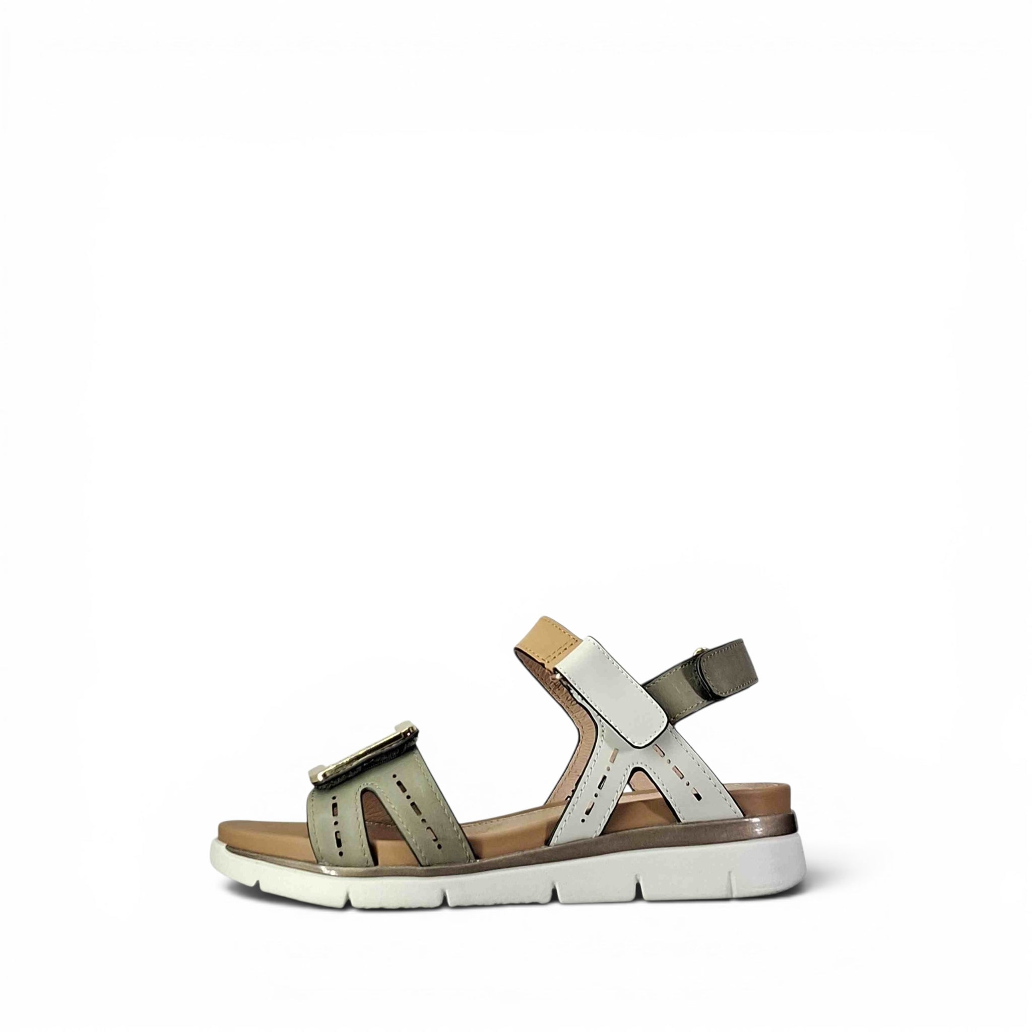 Stonefly Elody 24 Calf Sandali Con Zeppa da Donna – 220834 GREEN