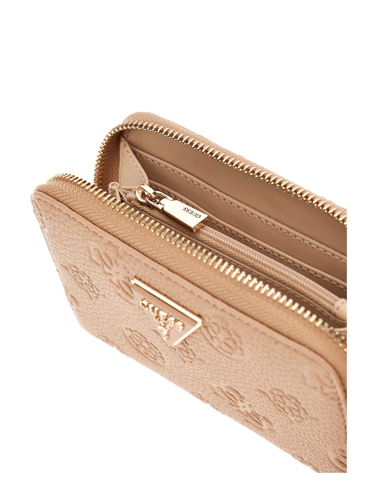 Guess Portafogli Grandi Cresidia Slg Medium Zip da Donna – Beige