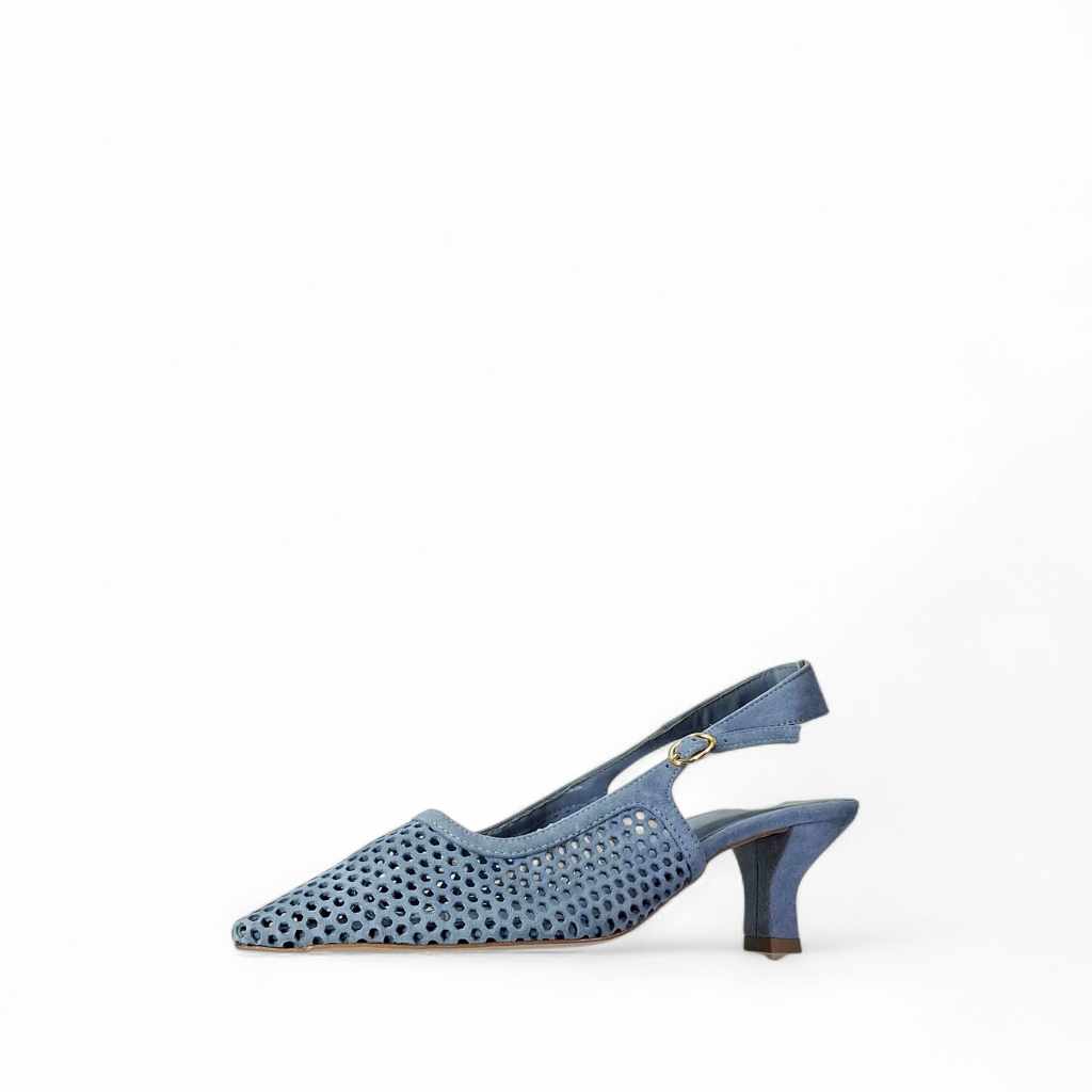 Kammi Cristina Decolleté da Donna – Azzurro - 01636 CAMOSCIO