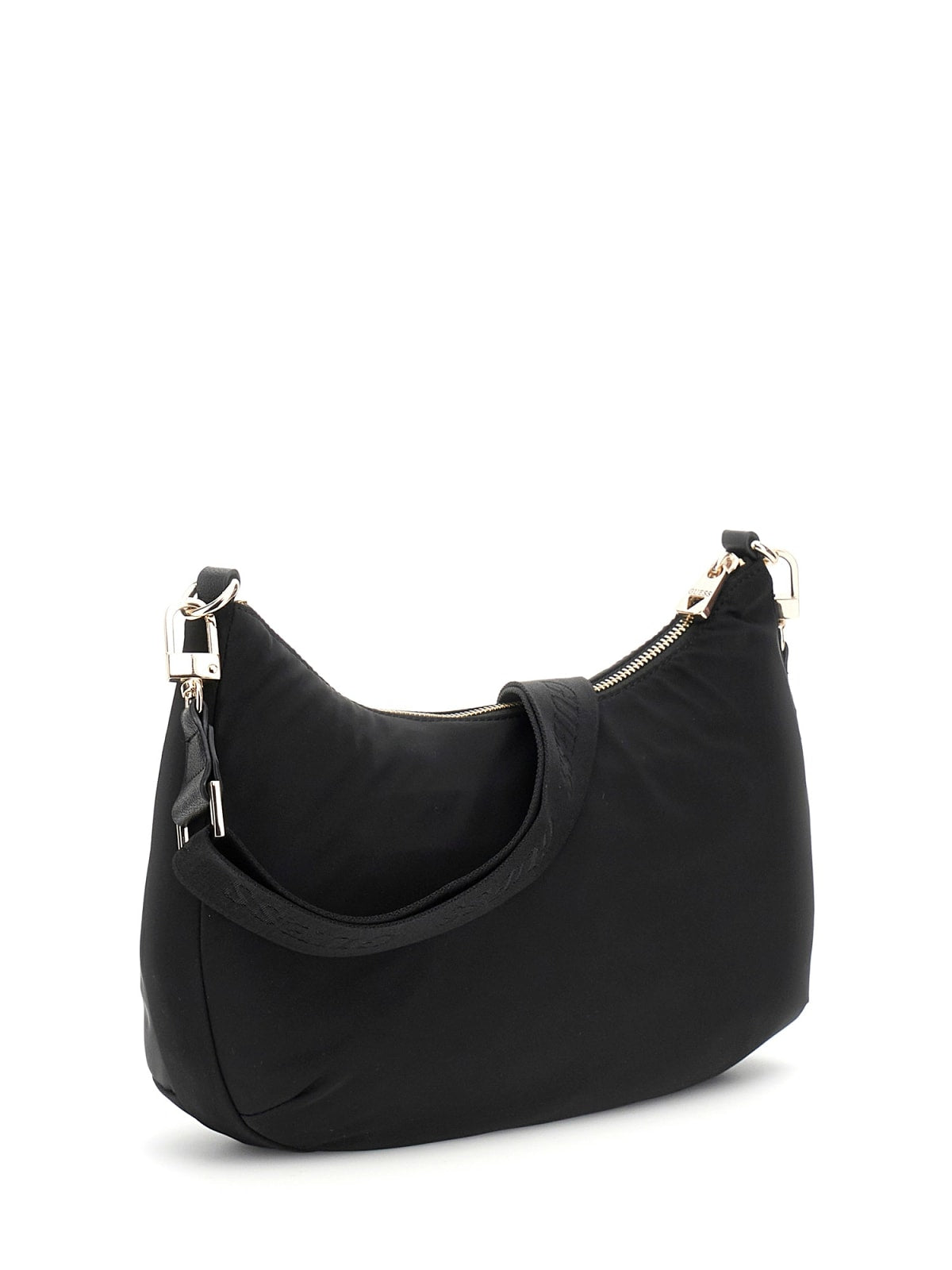 Guess Shopping Strutturate Eco Gemma Hobo Shoulder Bag da Donna – Nero