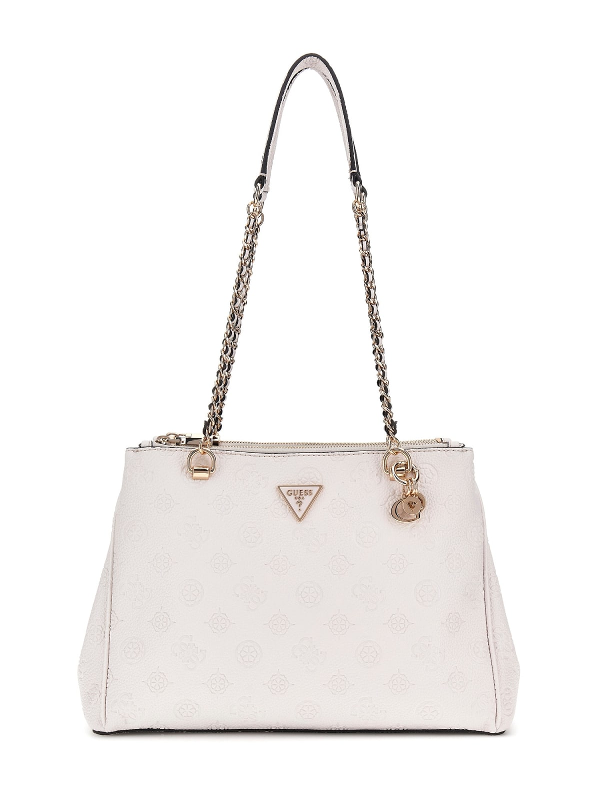 Guess Shopping Strutturate Cresidia Status Shldr Satchel da Donna – Bianco
