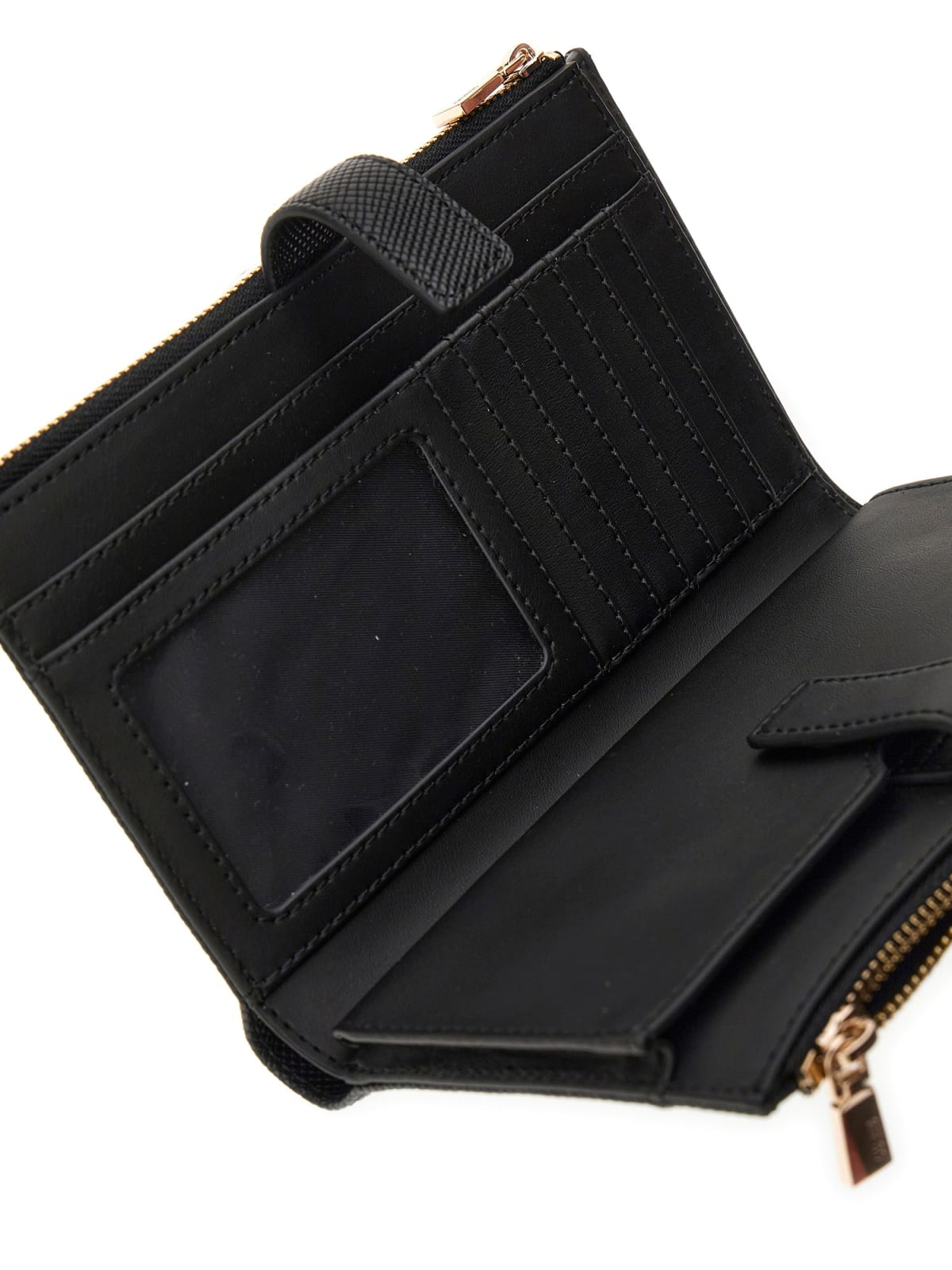 Guess Porta Carte Laurel Slg Dbl Zip Organizer da Donna – Nero