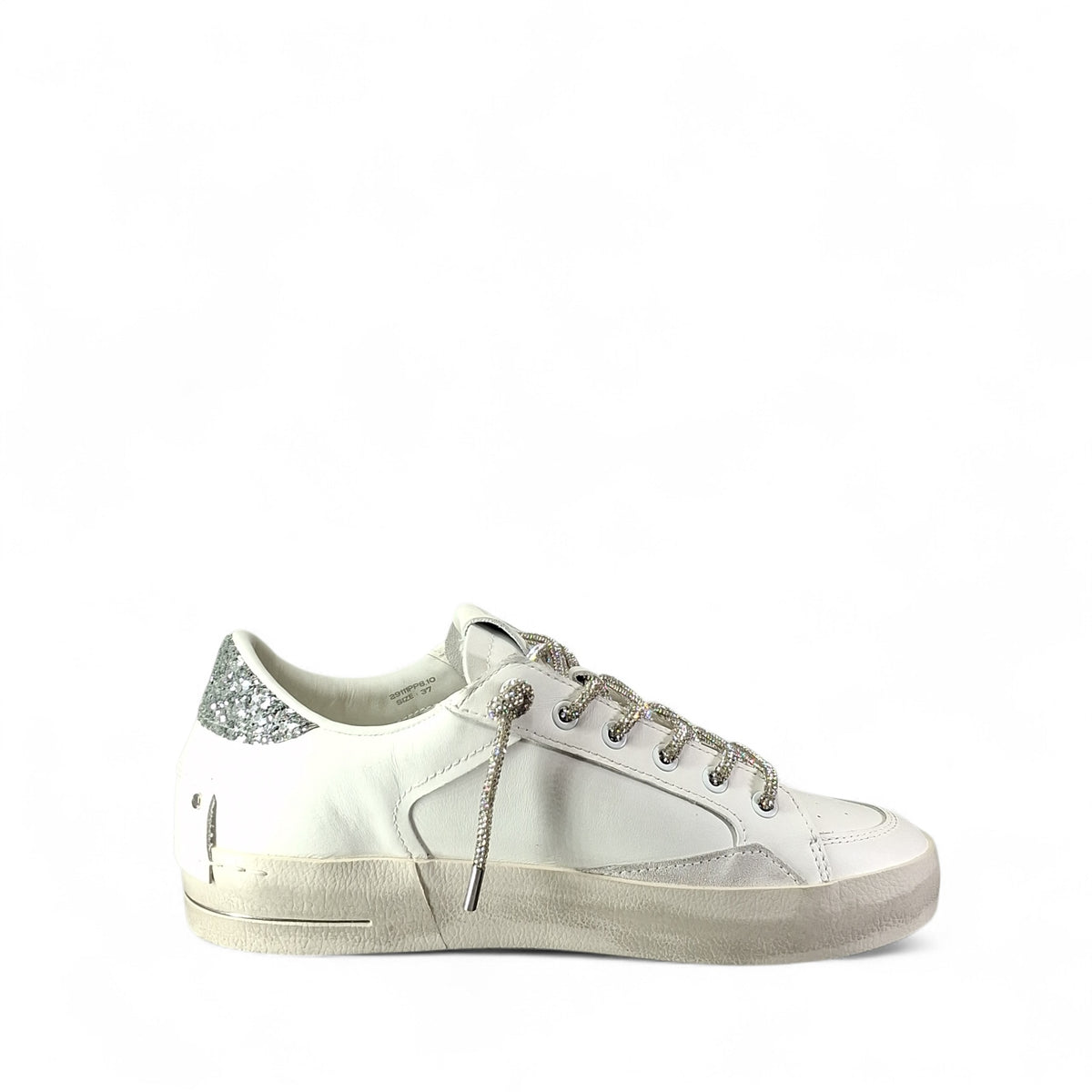 Crime London Distressed Sneakers Basse da Donna – Bianco - foto 4