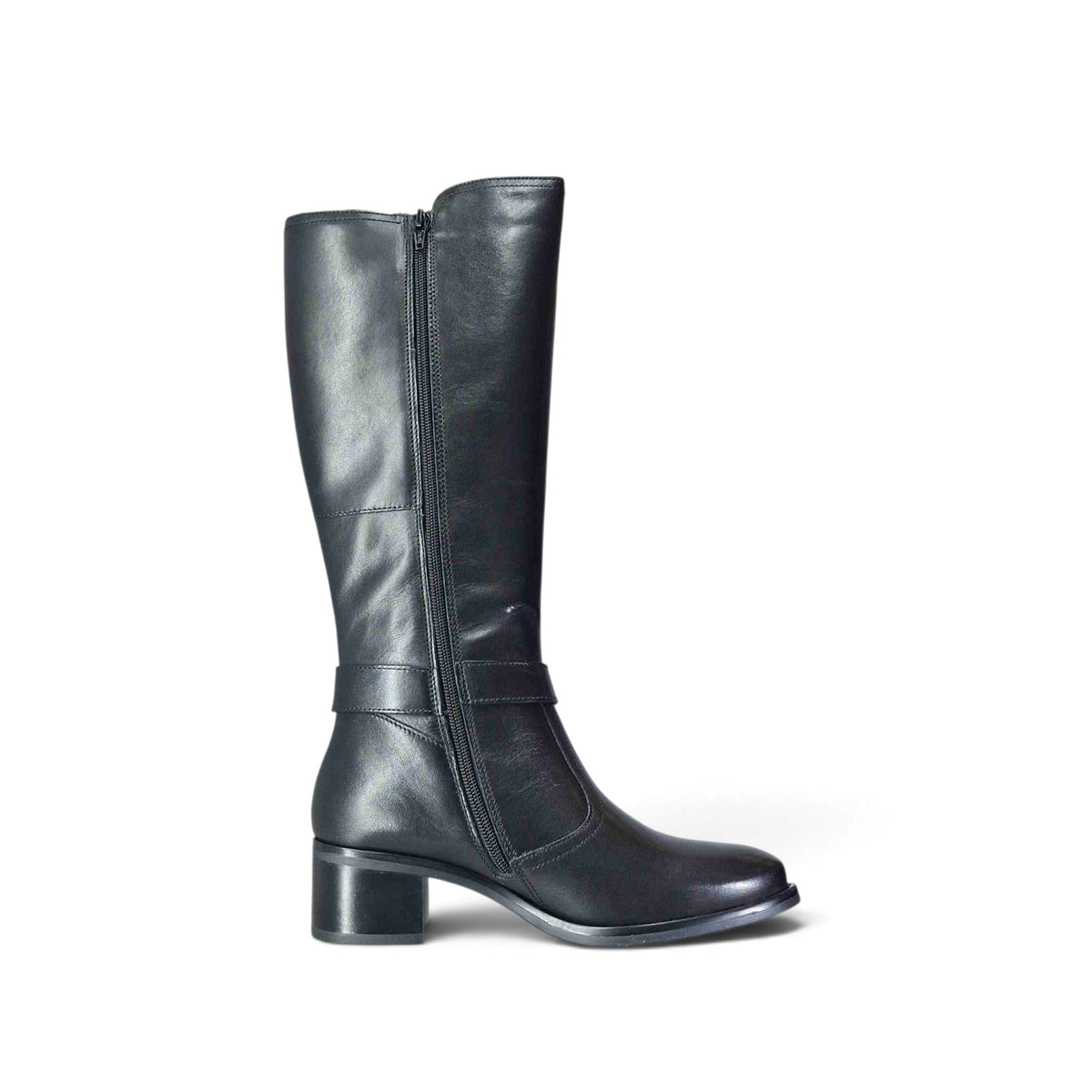 Cinzia Soft Vitello Nero Stivali Senza Tacco da Donna – IS162927 001