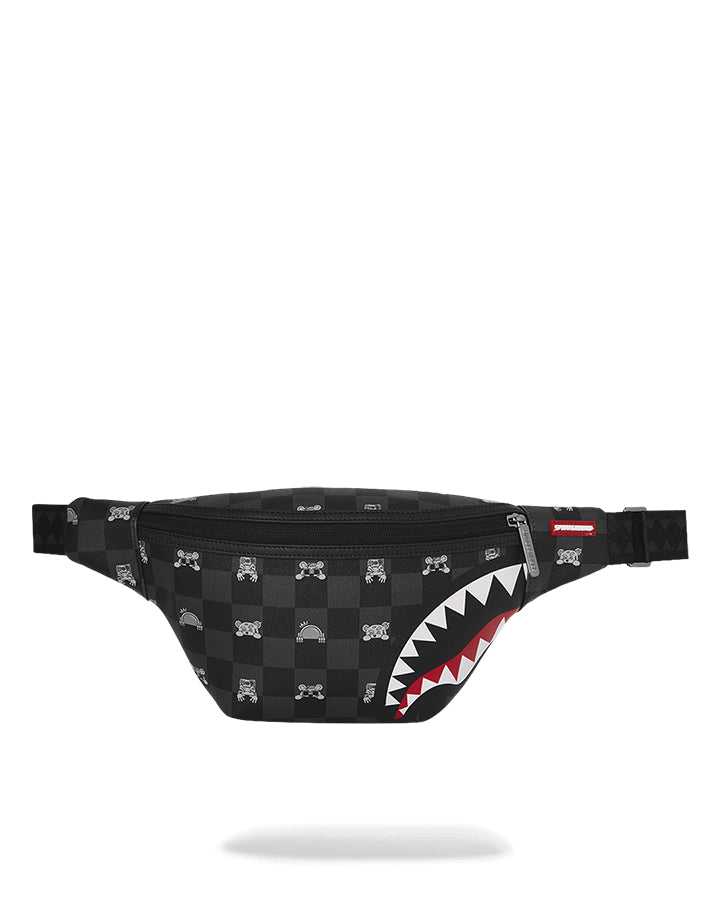 Sprayground Gray Peeking Character Marsupi da Uomo – Nero - 910B8912NSZ