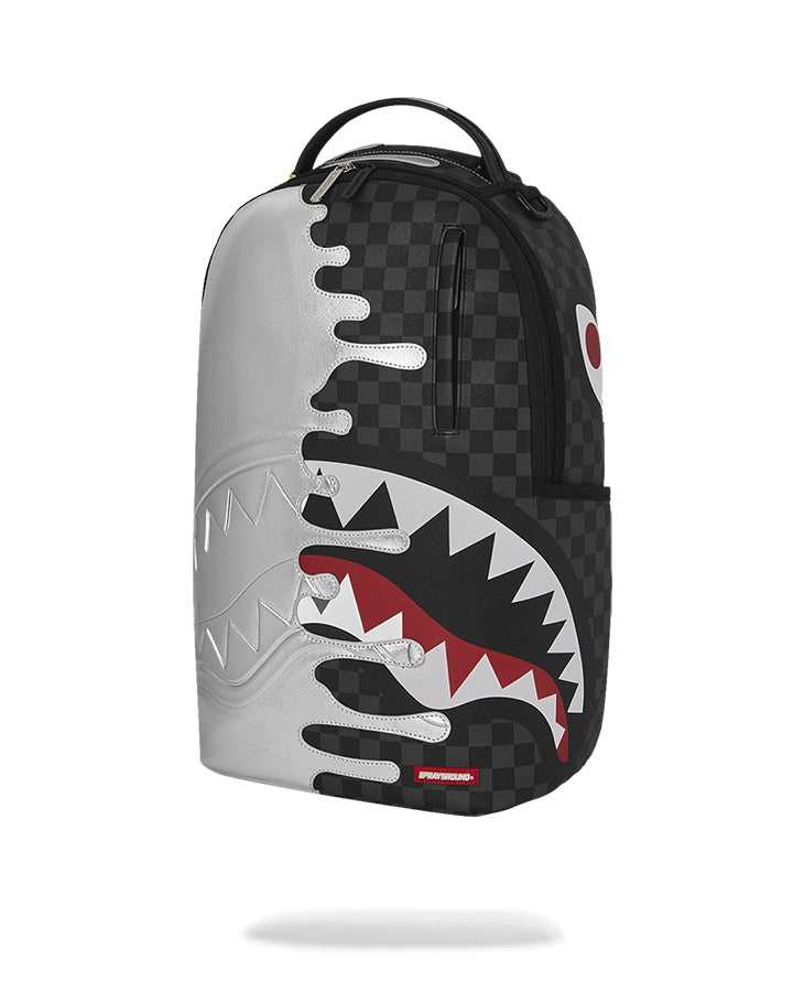 Sprayground Silver Side Drip Backpack Zaini Streetwear da Uomo – Nero - 910B8940NSZ