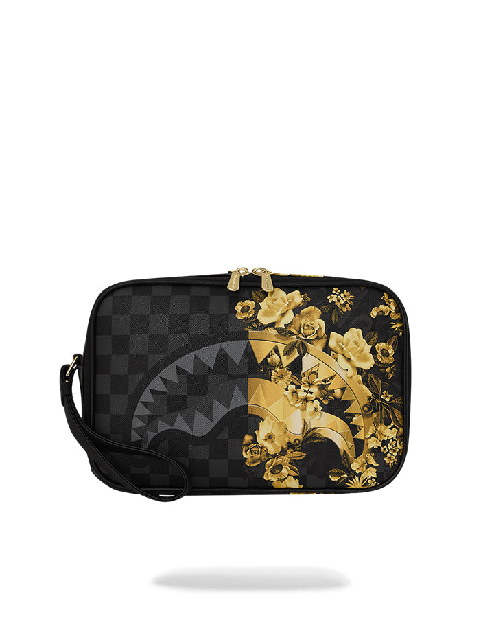 Sprayground Gold Floral Remix Toiletry Tote Piccola da Uomo – Nero - 910B9005NSZ