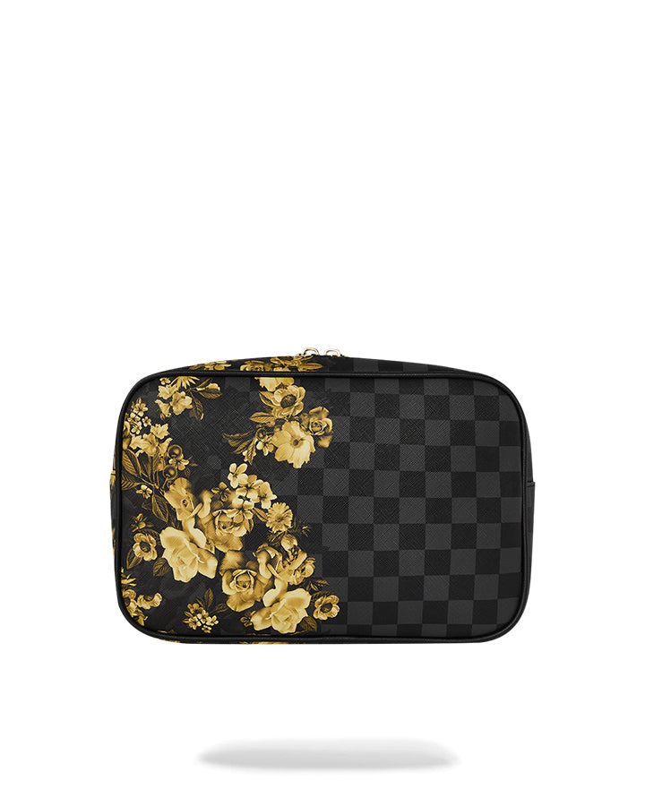 Sprayground Gold Floral Remix Toiletry Tote Piccola da Uomo – Nero - 910B9005NSZ