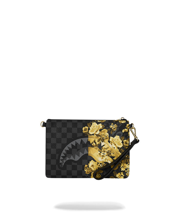 Sprayground Gold Floral Remix Crossover Tracolla Media da Uomo – Nero - 910B9006NSZ