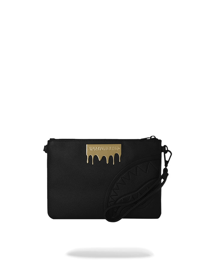 Sprayground Gold Brick Luxe Crossover Tracolla Media da Uomo – Nero - 910B9044NSZ