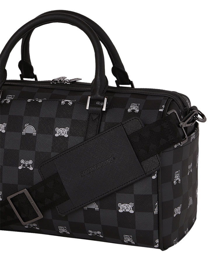 Sprayground Gray Peeking Character Spalla media da Uomo – Nero - 910D8911NSZ